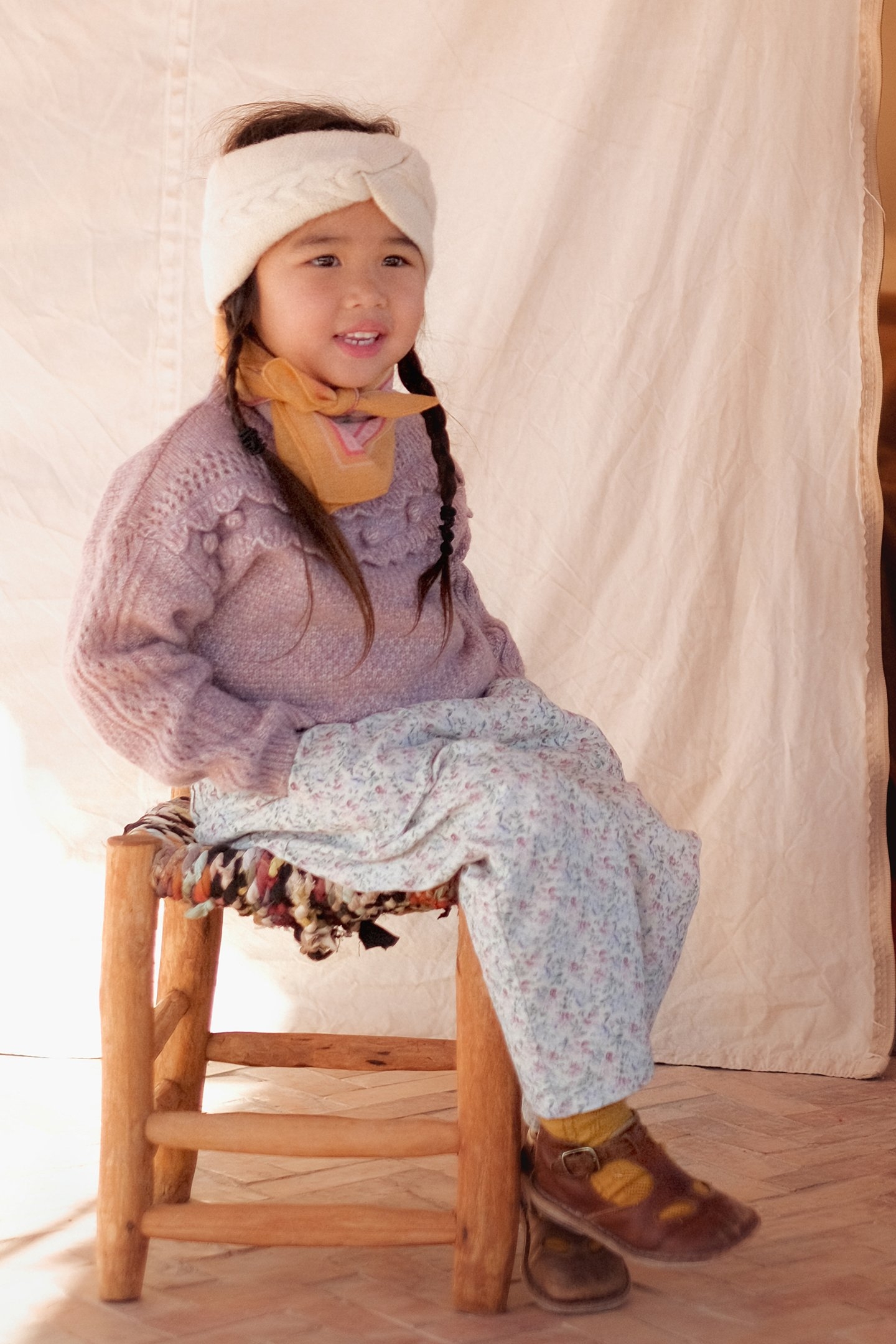 PANTS NIMA CREAM RETRO PANSY 2