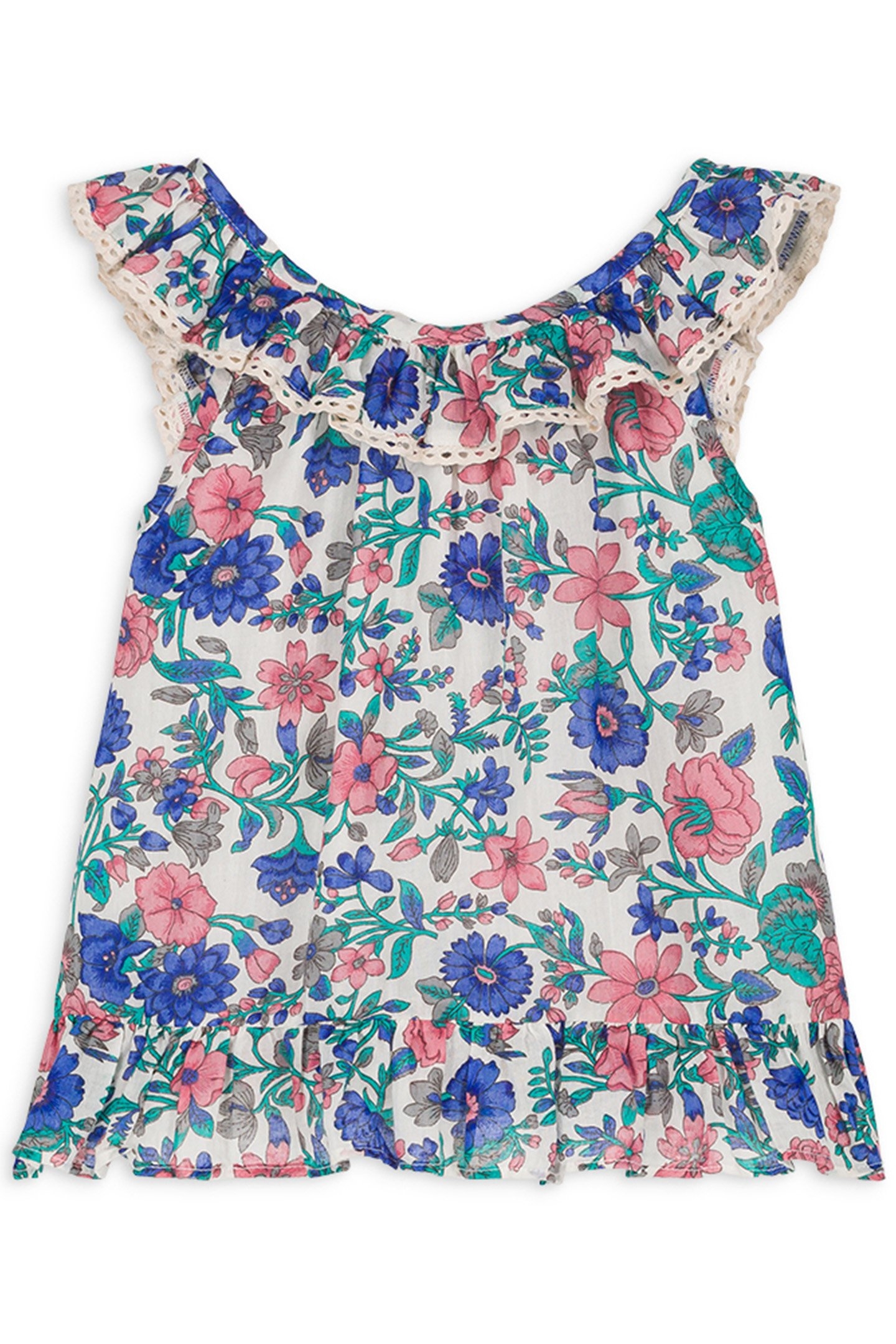 BLOUSE ZELIE BLUE SUMMER MEADOW 1