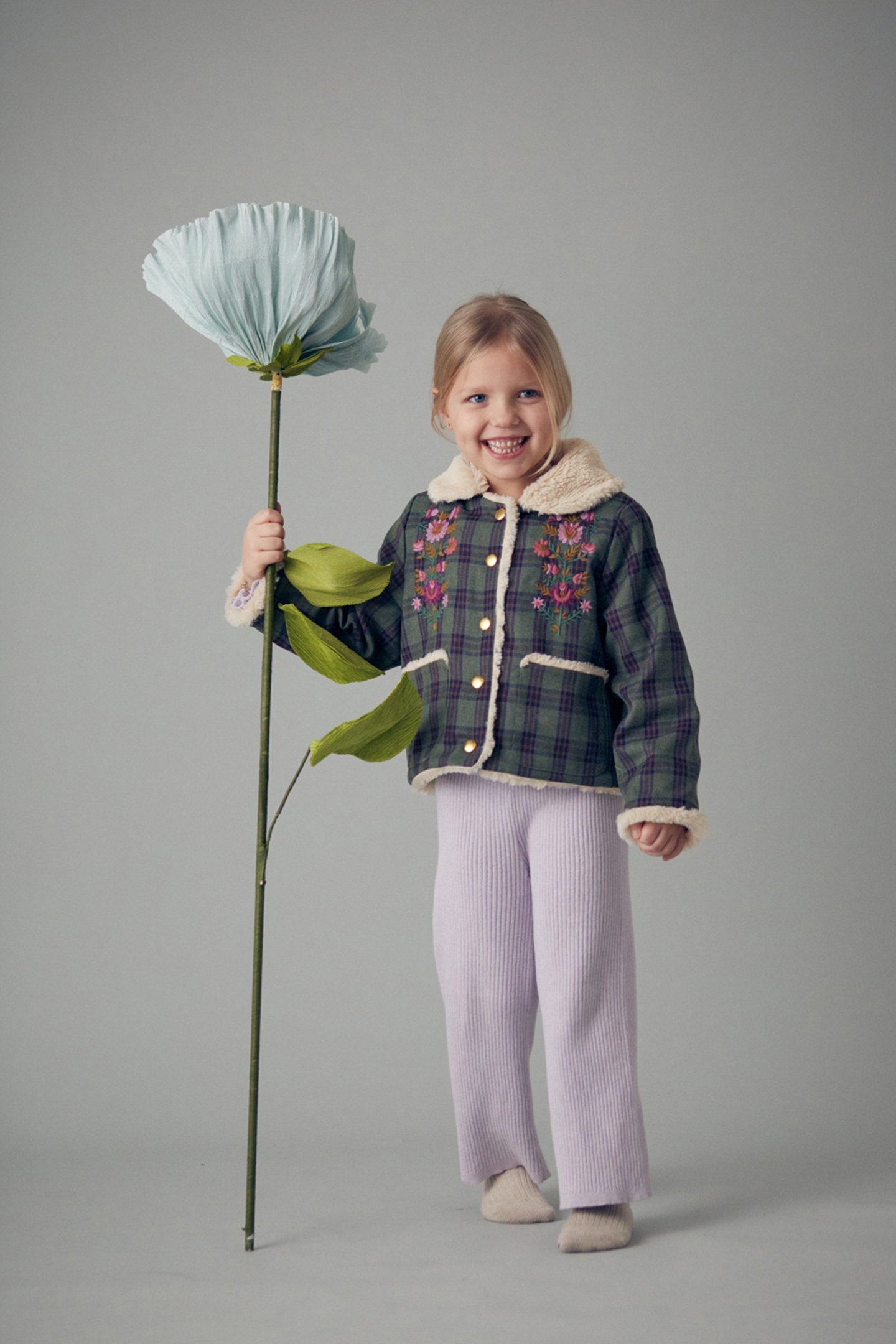 COAT ALIA GREEN TARTAN 1