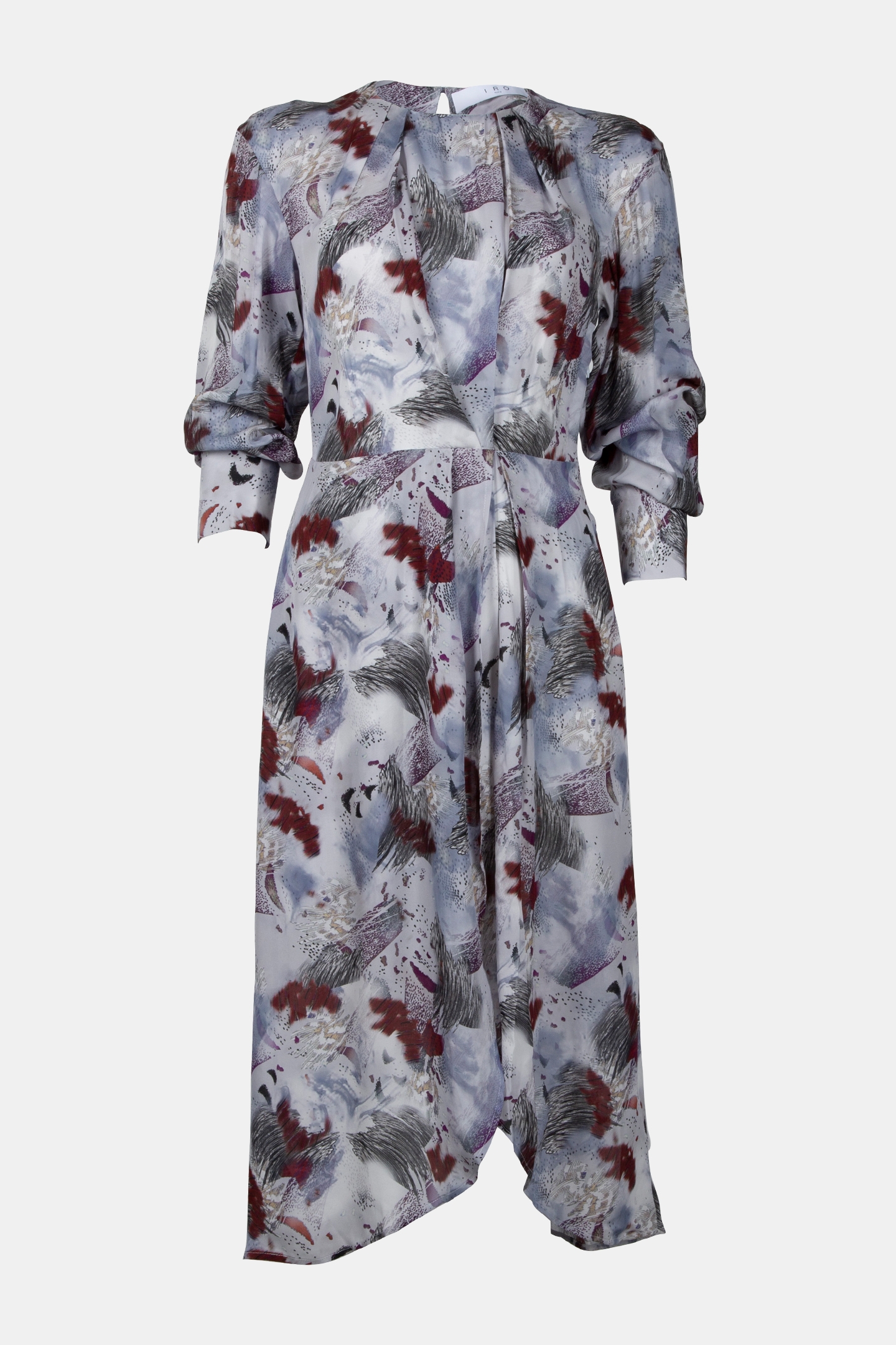 CHENOA DRESS WHITE/BURGUNDY 3