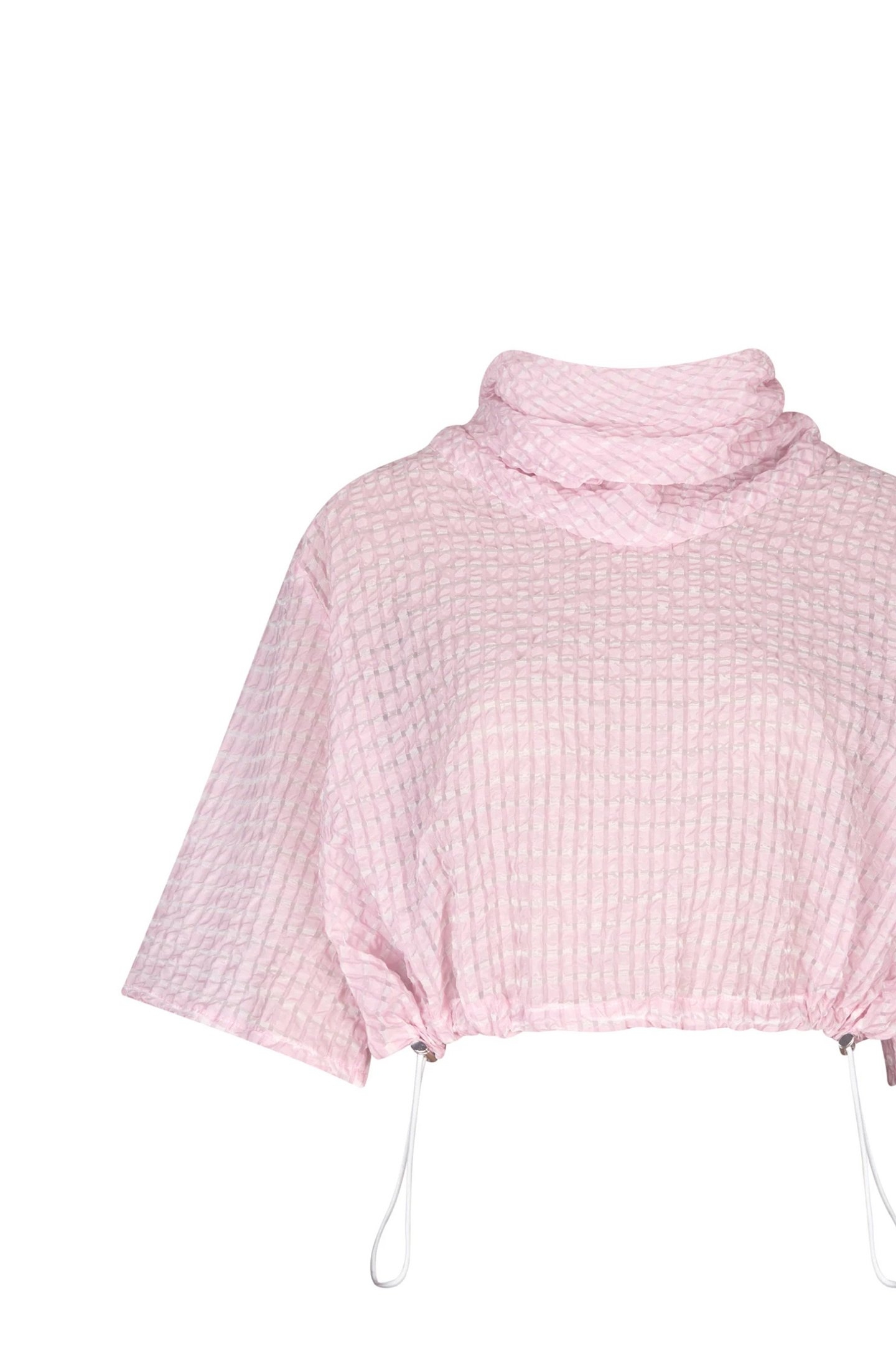 DRAWSTRING CROPPED TOP PINK 3