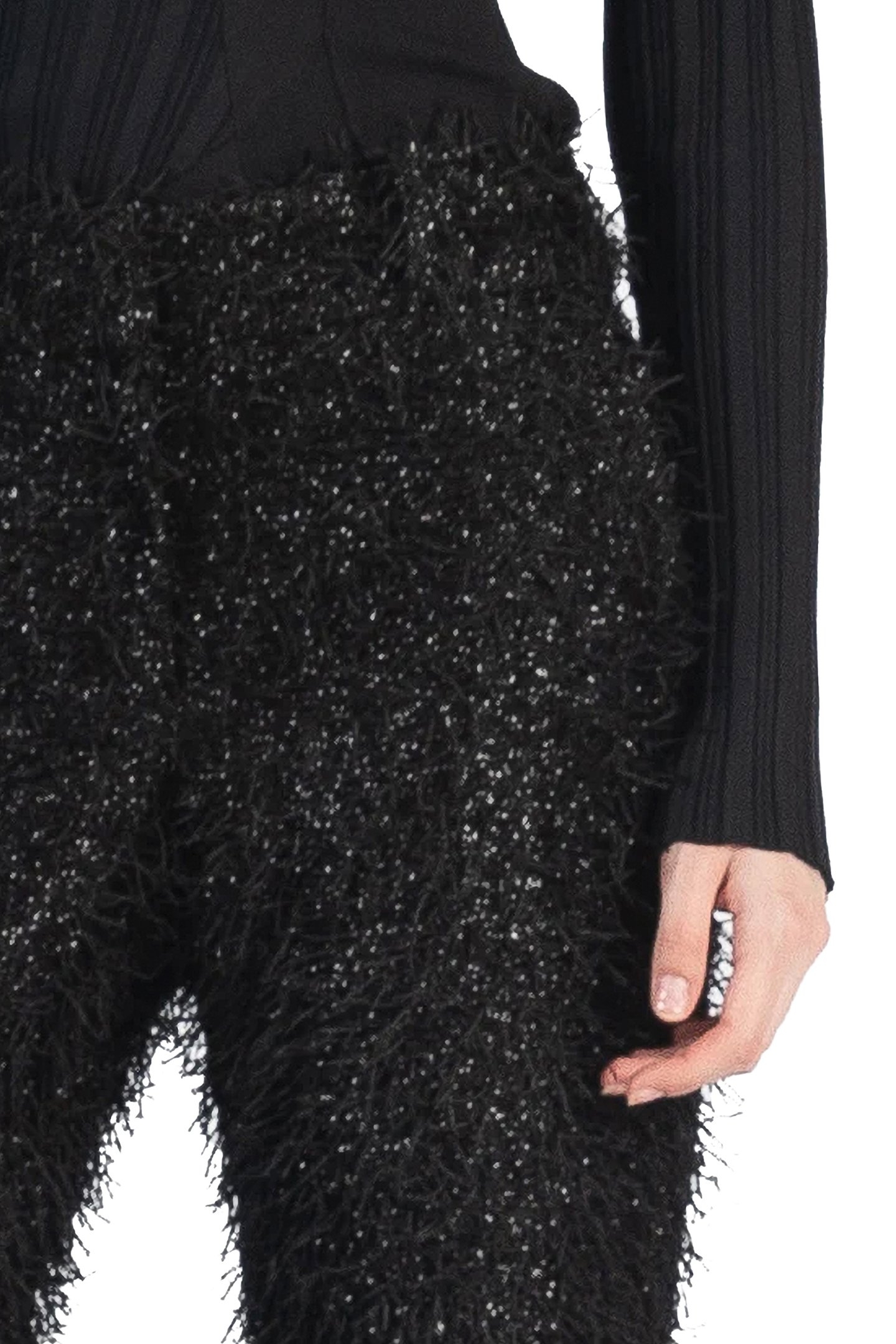 FITTED TAILORED TROUSERS BLACK 4