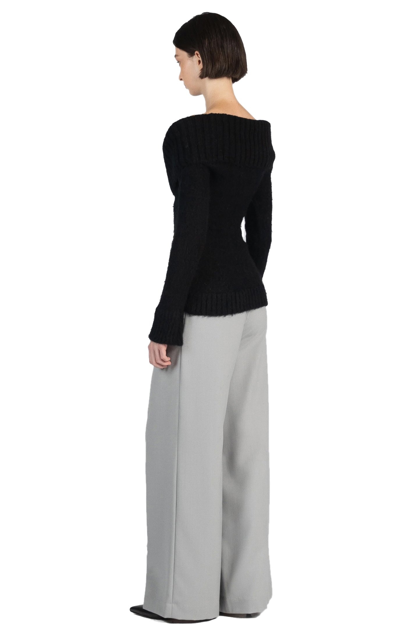 MOHAIR OFF SHOULDER JUMPER BLACK 3
