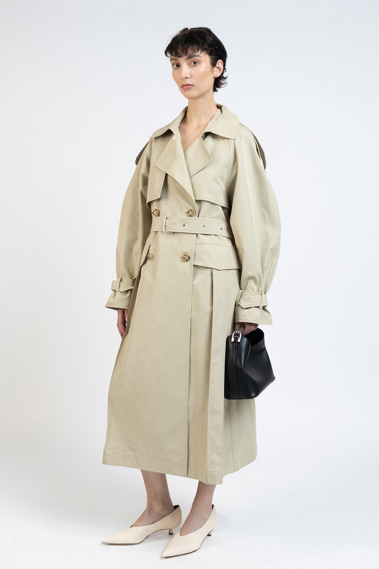 GABARDINE TRENCH COAT BEIGE 3