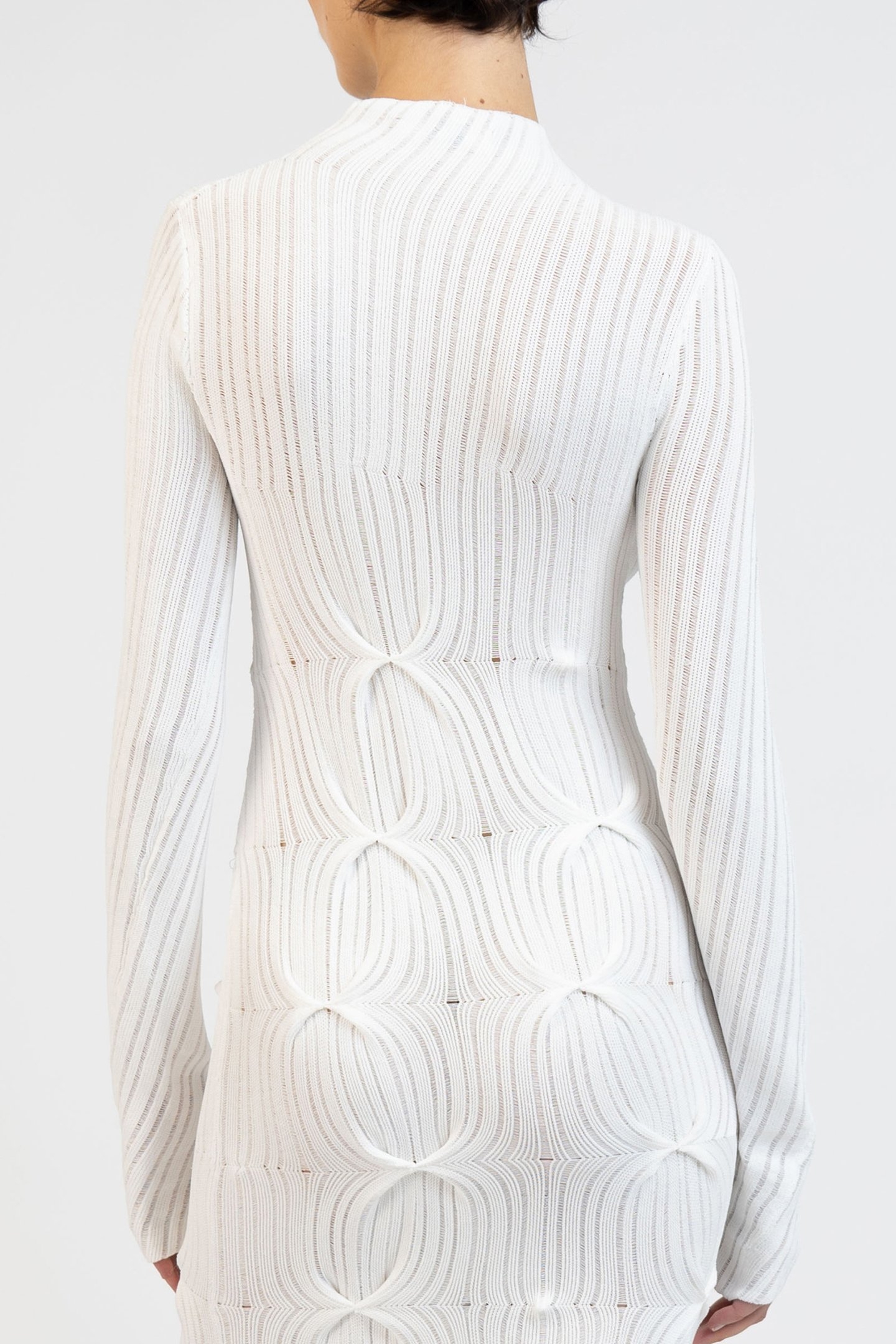 KNIT TURTLENECK DRESS CREAM 5