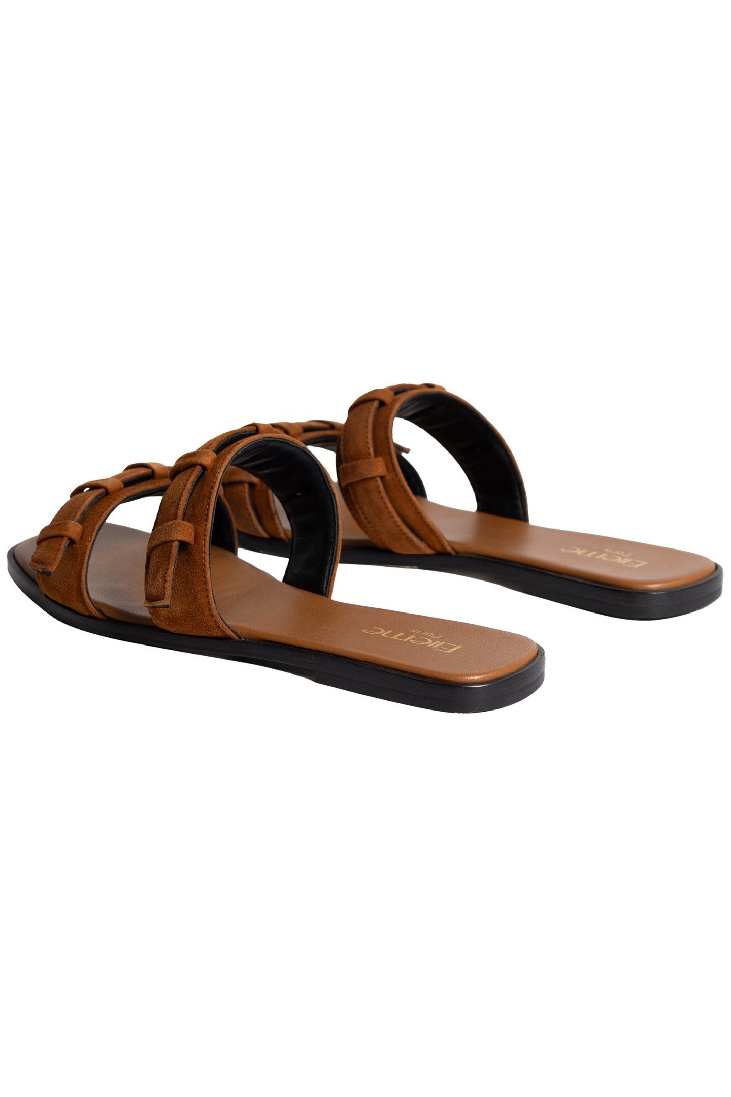 LOOP FLAT SANDAL SUEDE COGNAC 5