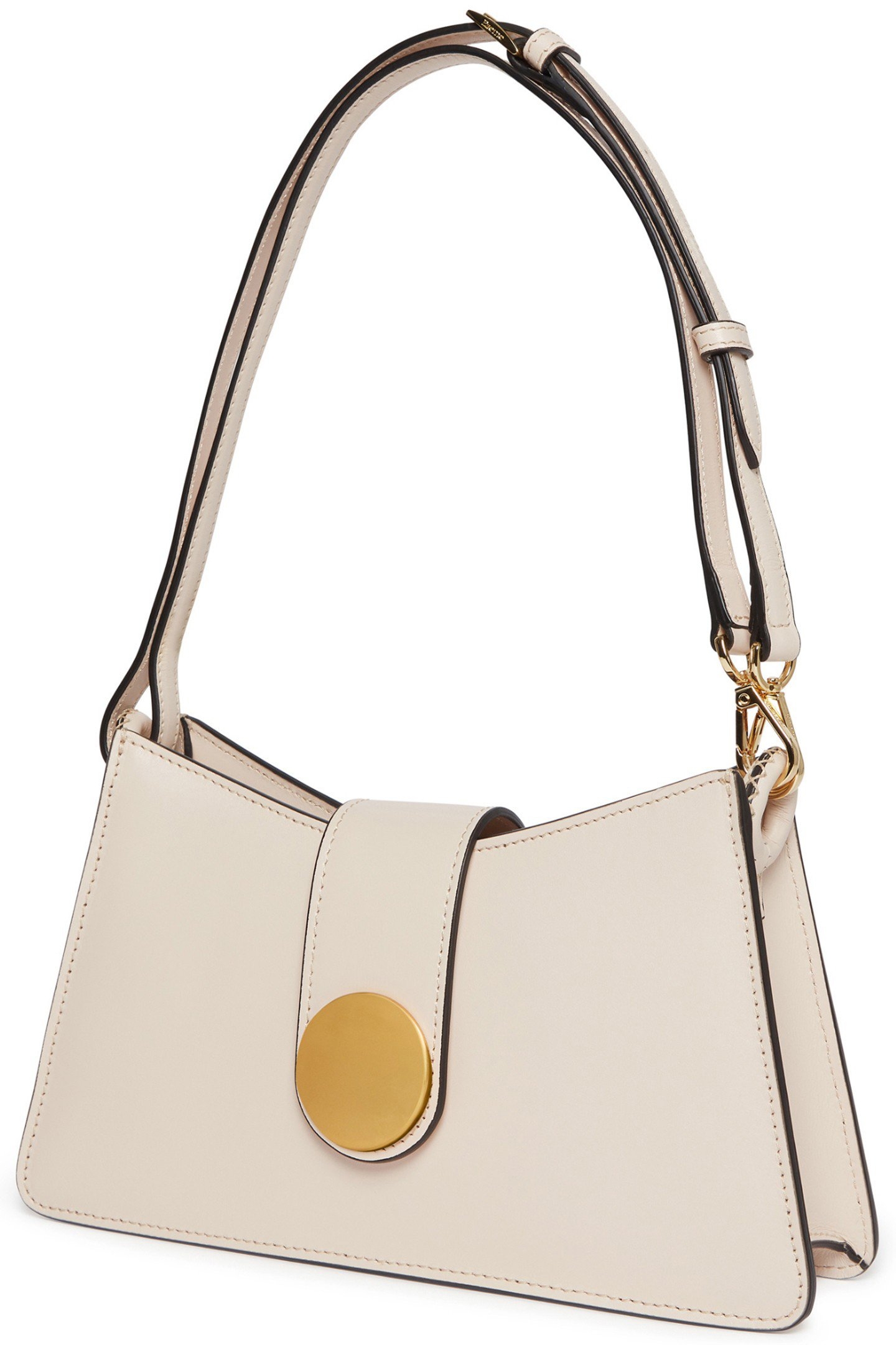 BUCKLE SHOULDER BAG LEATHER BEIGE 4