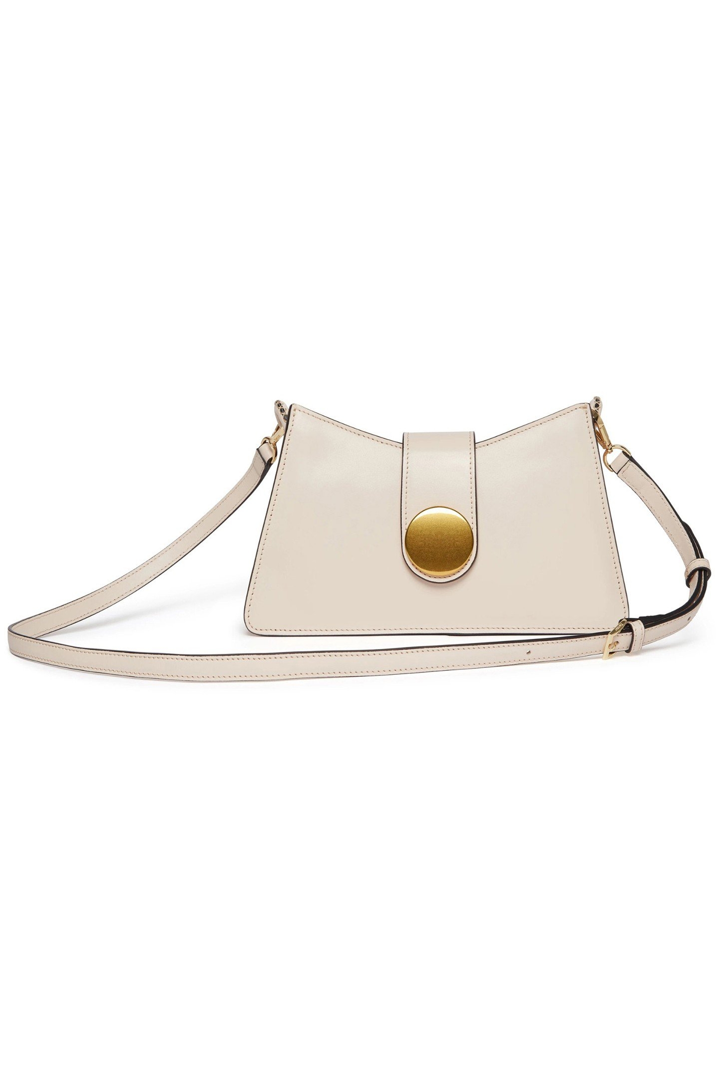BUCKLE SHOULDER BAG LEATHER BEIGE 3