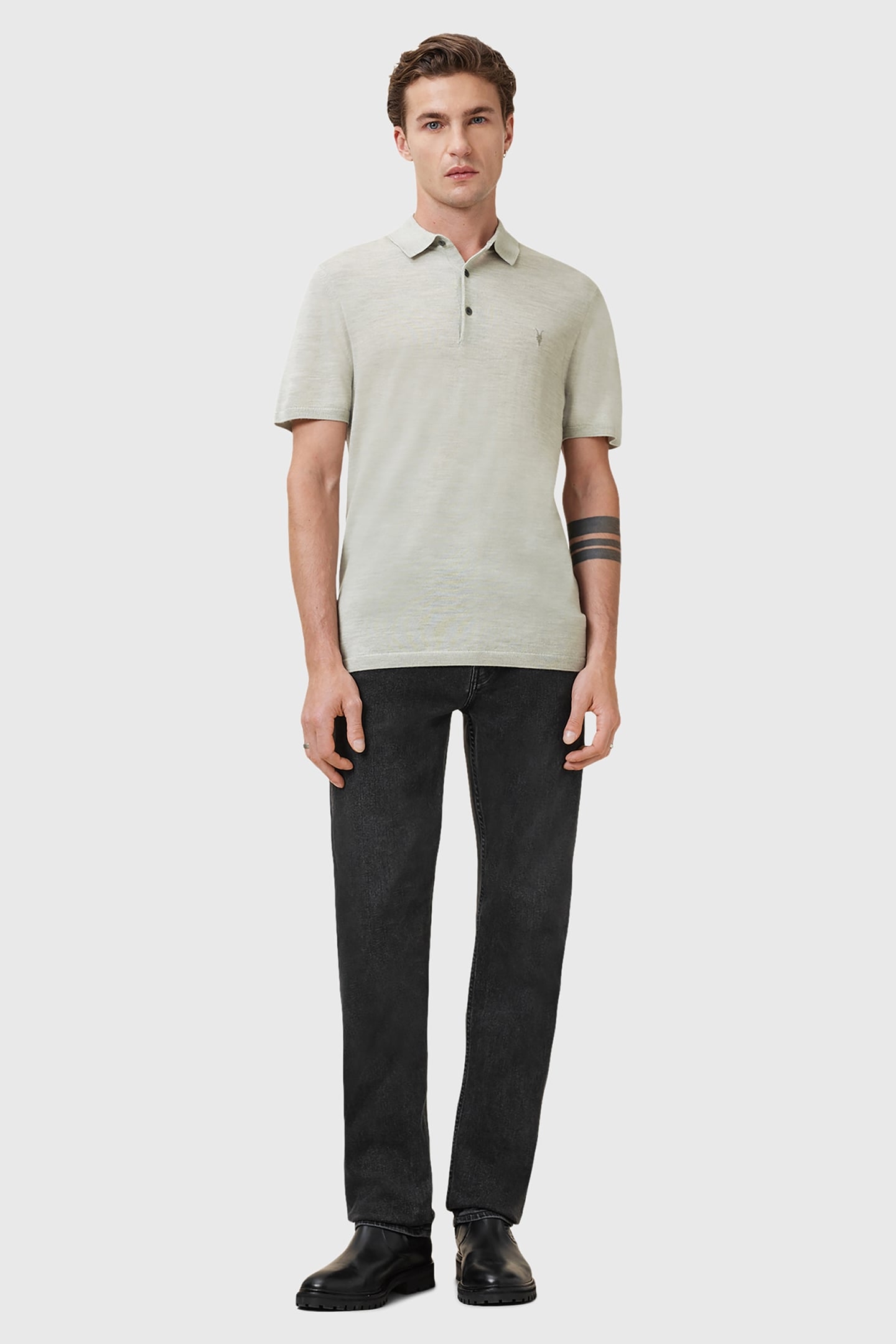 MODE MERINO SS POLO SLATE GREEN 2