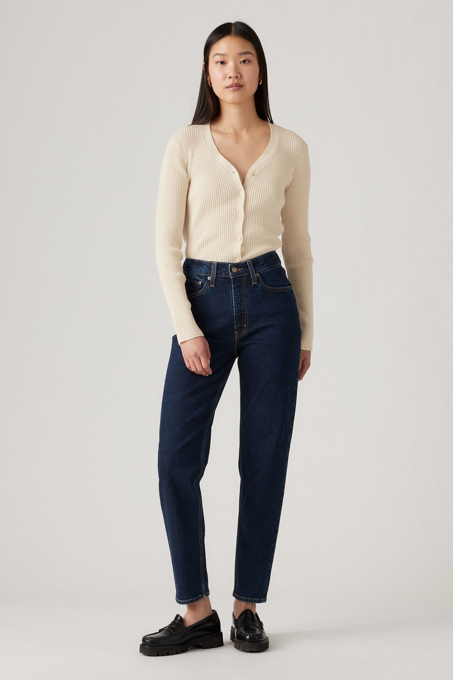 80'S MOM JEANS DARK INDIGO 2