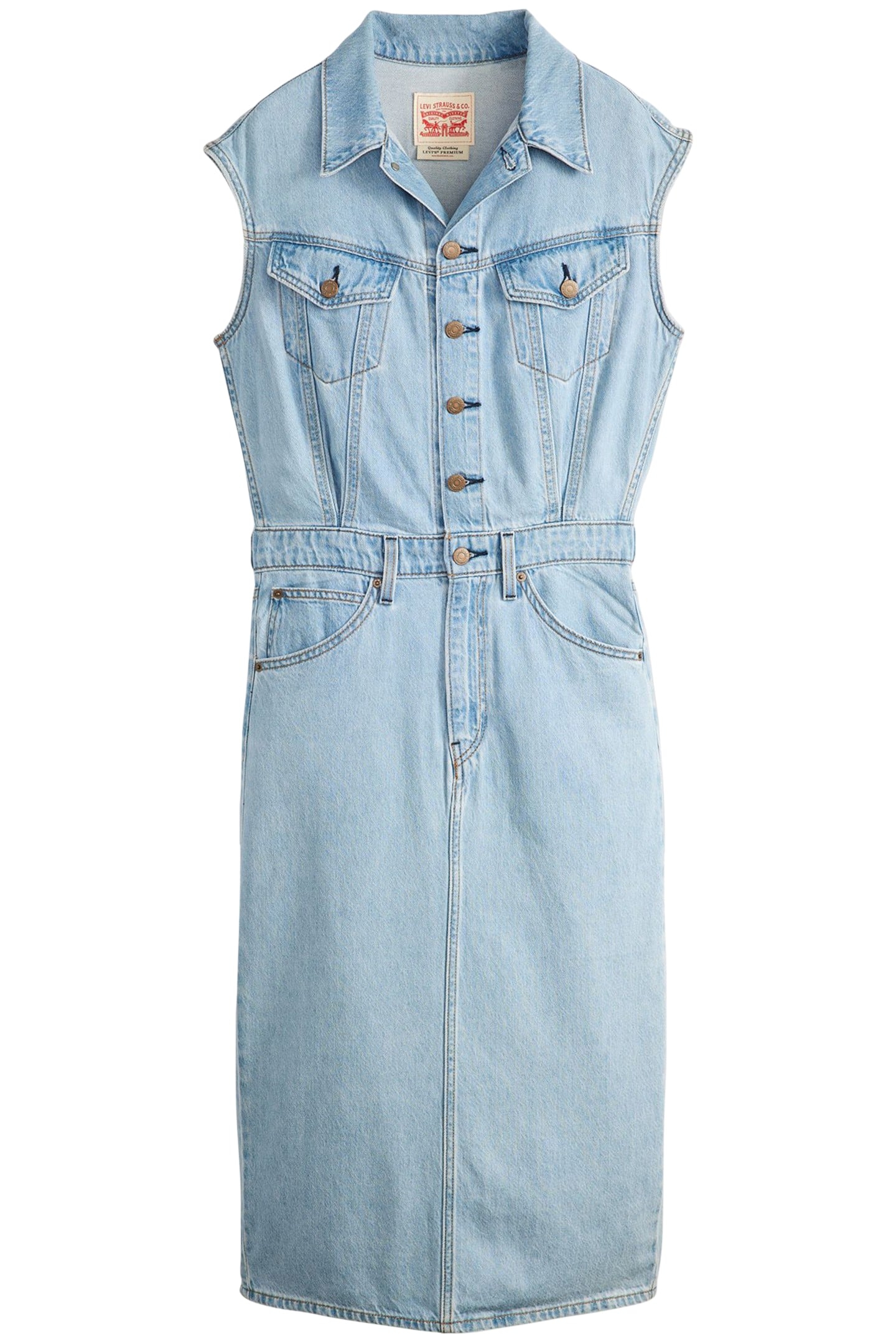 ICONIC SLEEVELESS LIGHTWEIGHT DRESS LIGHT INDIGO 3