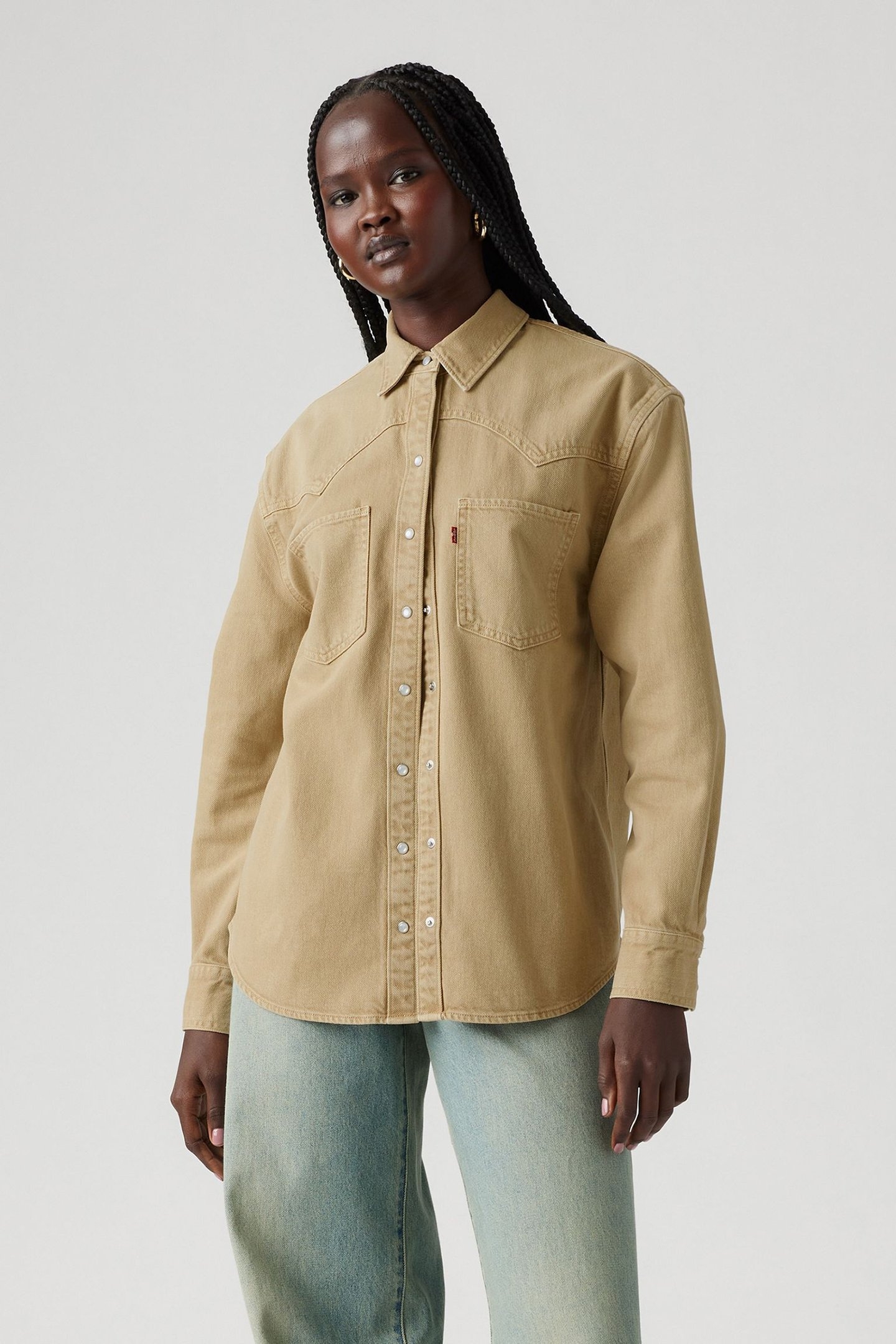 TEODORA WESTERN SHIRT TAN 1