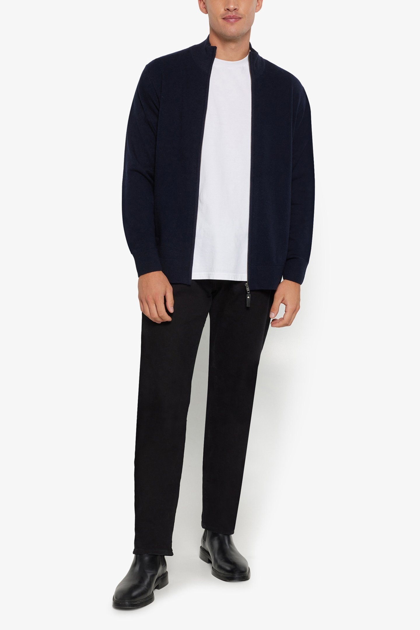 RUISI ZIP CARDIGAN KNIT DEEP MARINE 3