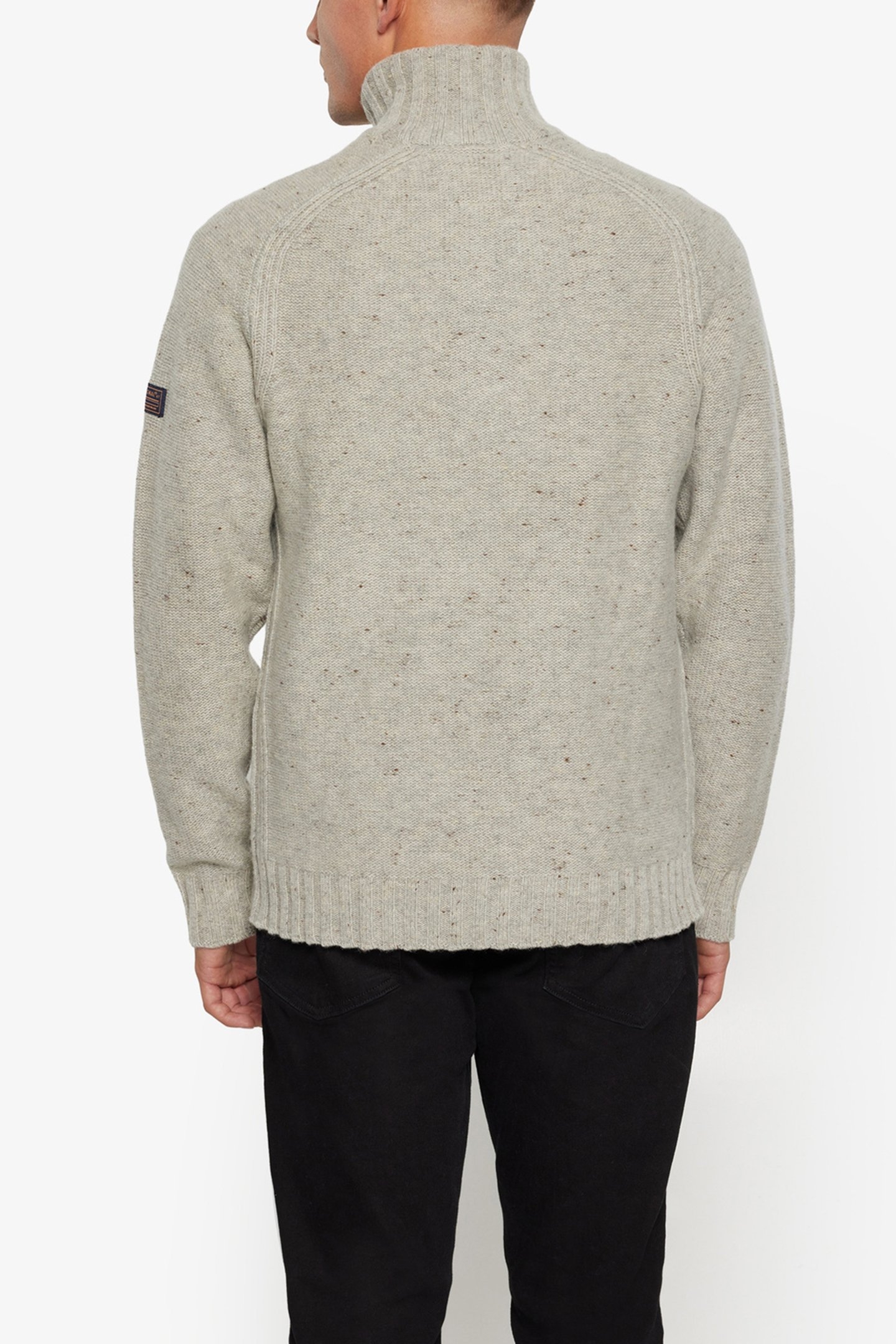 AMADEUSSI DONEGAL BUTTON KNIT OAK MELANGE 2