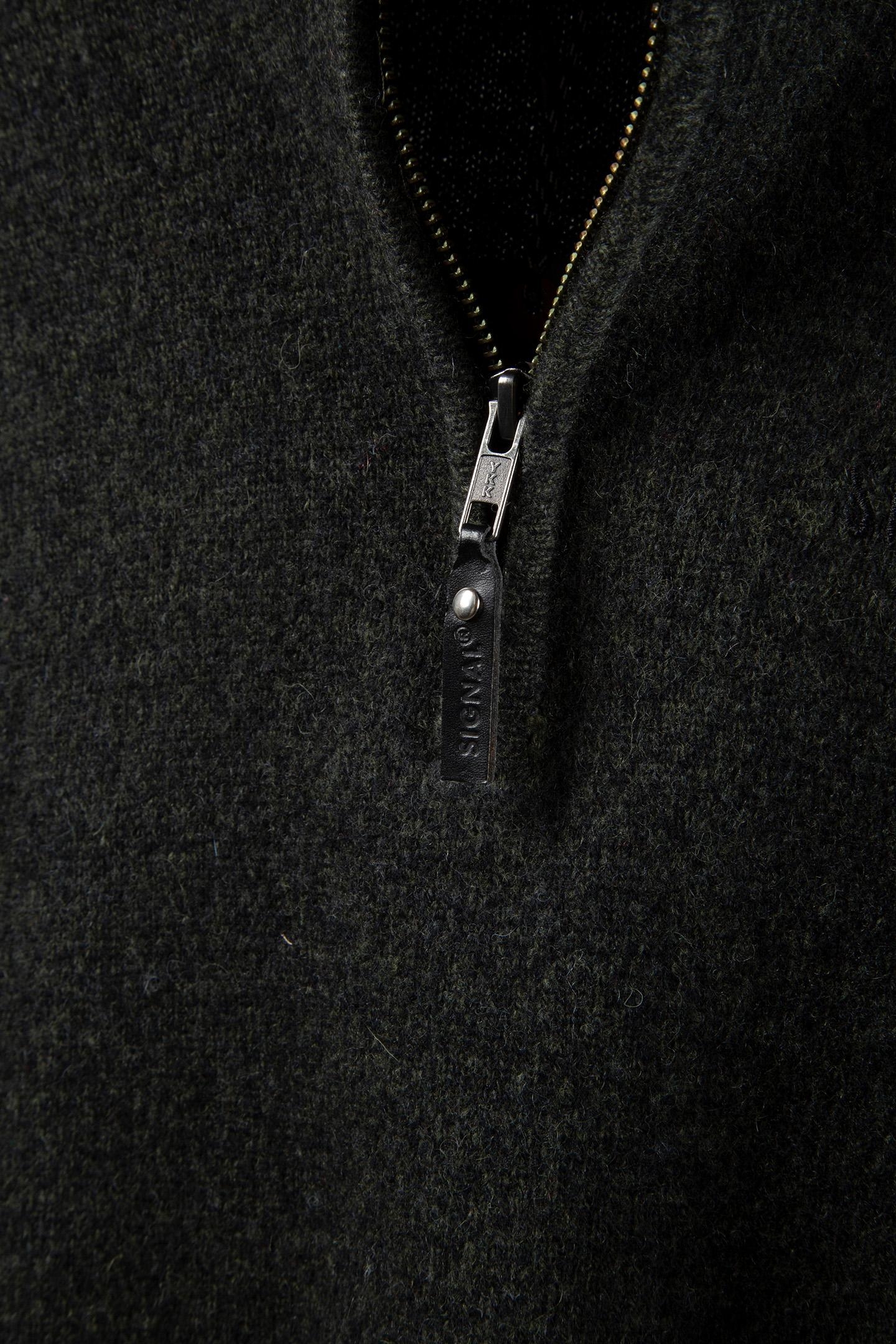 LOUSI KM F24 KNIT DARK GREEN MELANGE 5