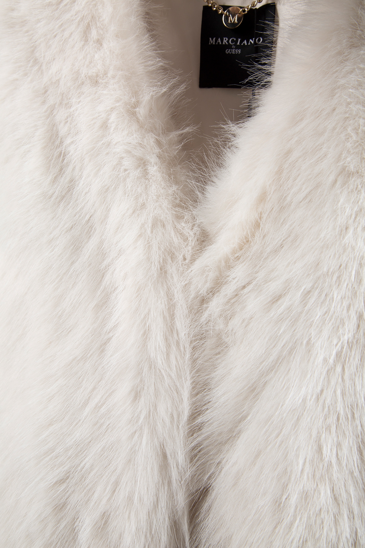 CHLOE FUR VEST PALE PEARL MULTI 6