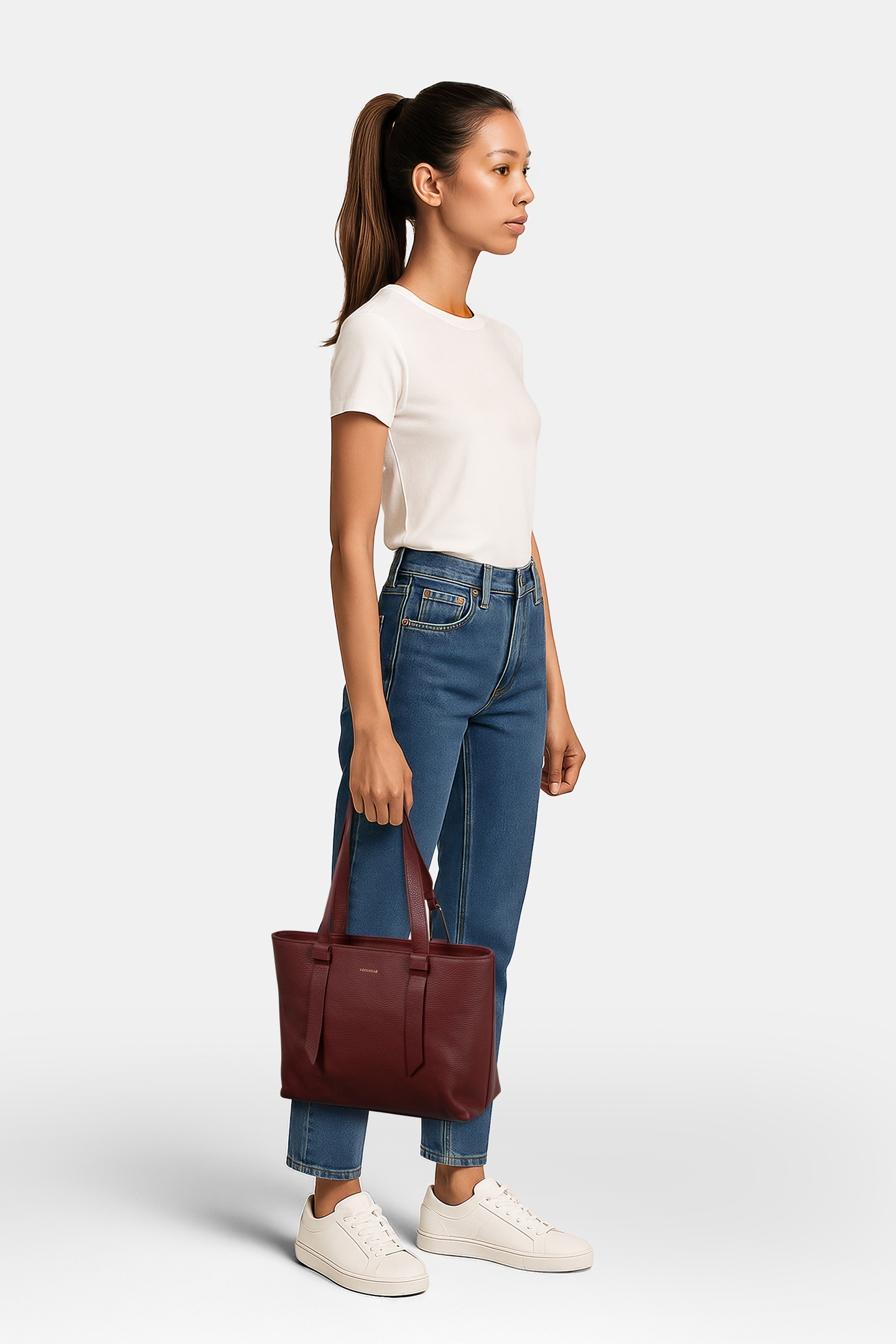 GRAINED LEATHER TOTE BAG 1