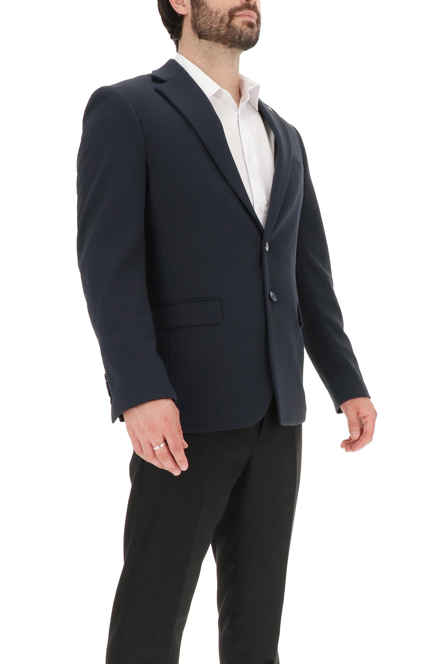 2 BUTTON JACKET TEXTURED KNIT NAVY 3