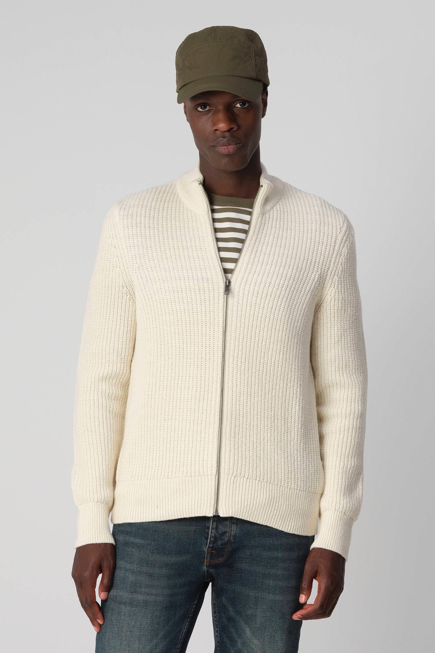 J.C. RAGS REAGAN VEST BLEACHED SAND 1