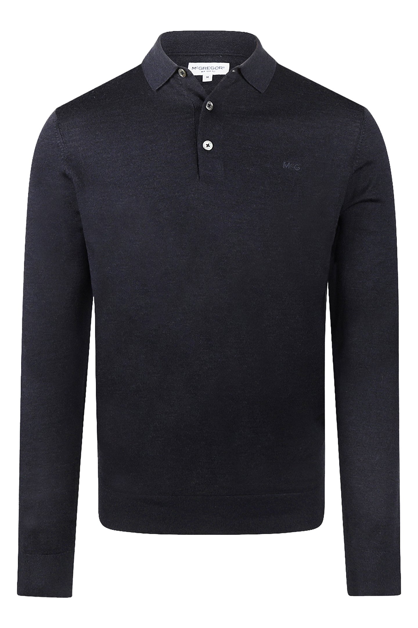 FINE MERINO POLO LONG SLEEVE NAVY 4