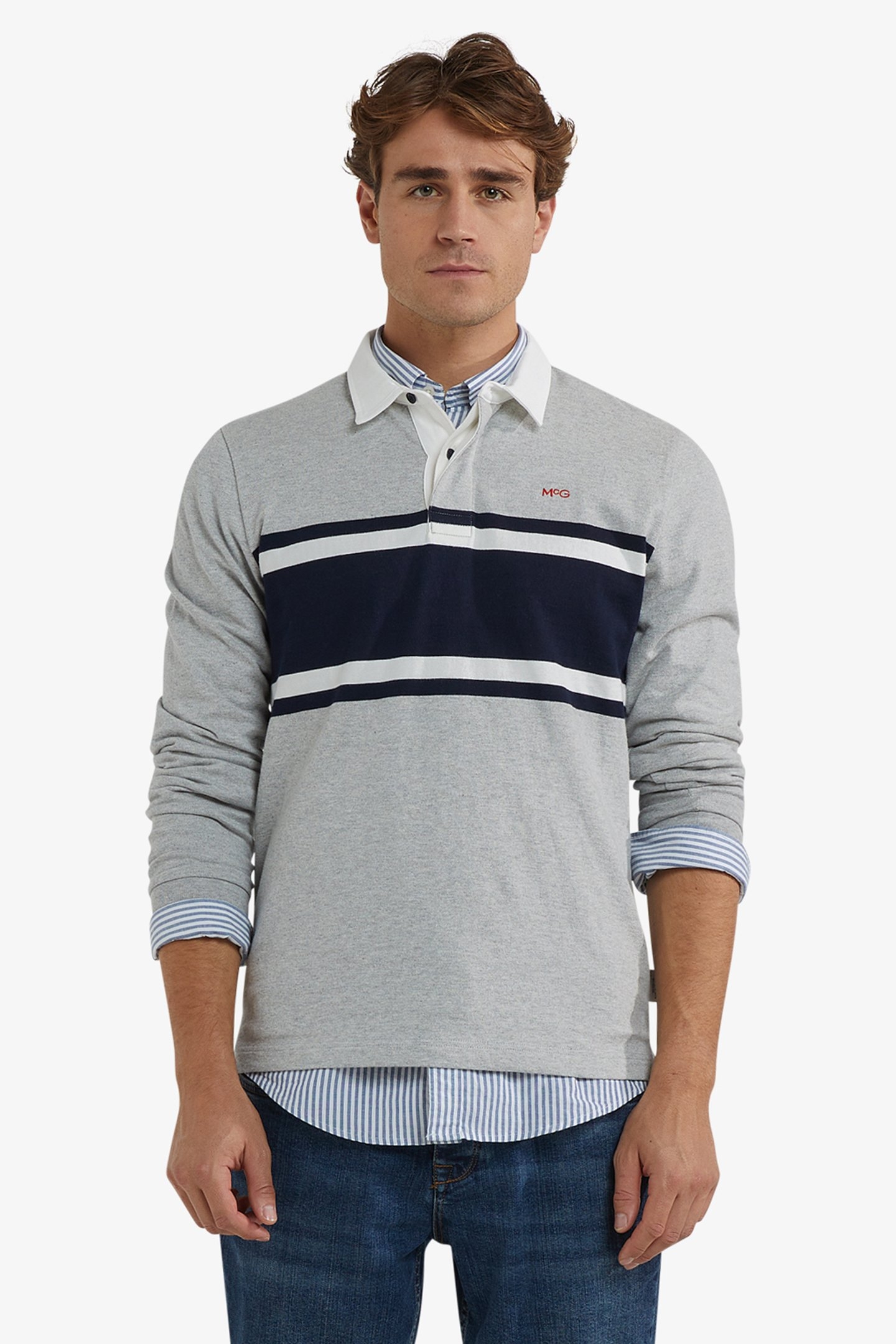 COLOURBLOCK RUGBY MEDIUM GREY MELANGE 1