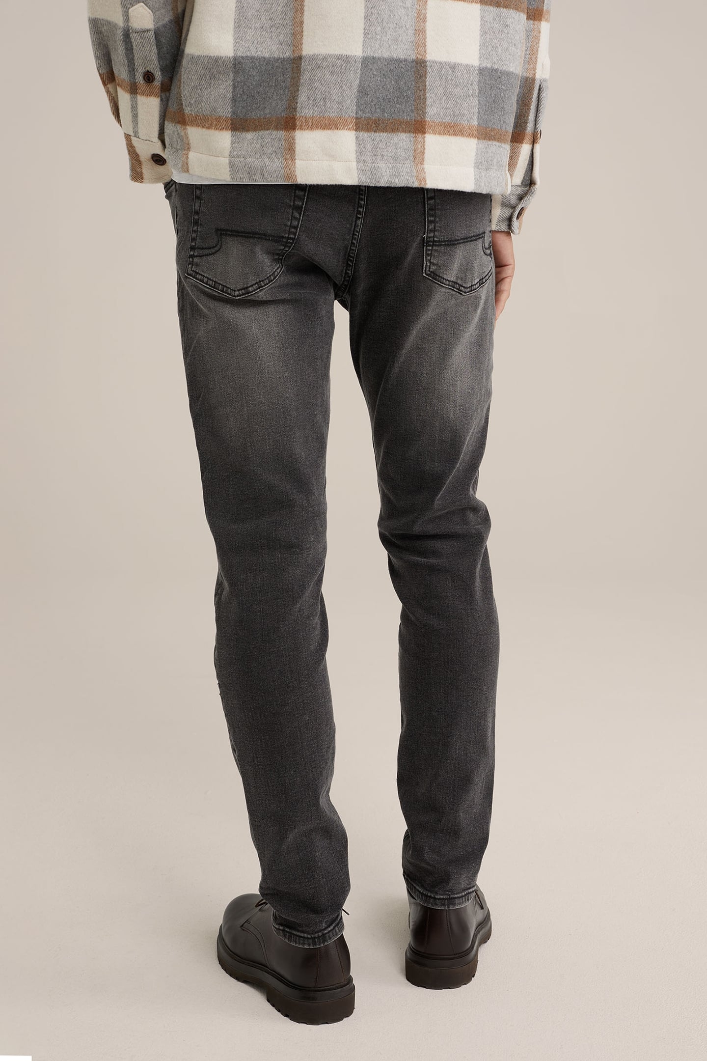 5-POCKET MID WAIST DARK GREY 2
