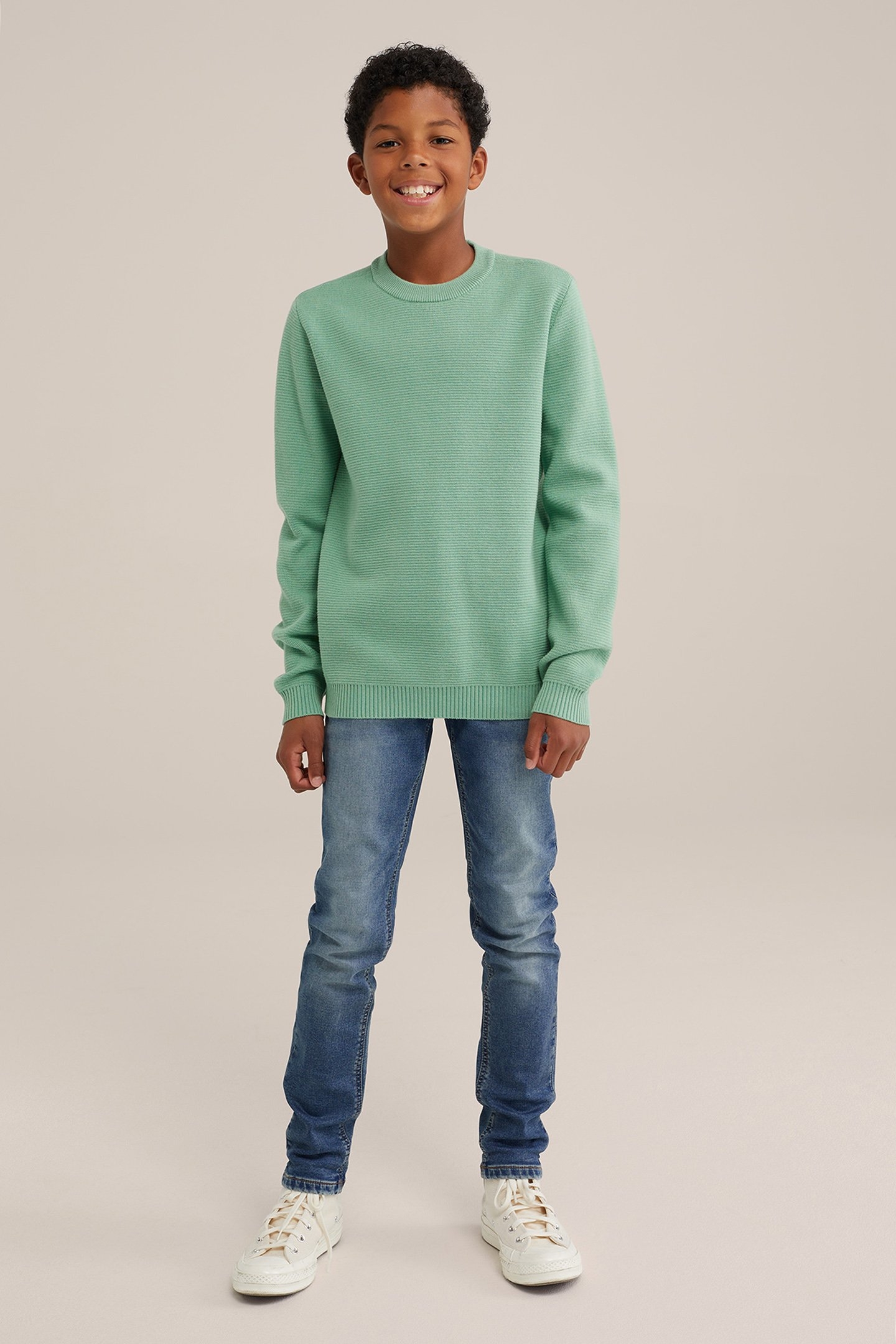 GEBREIDE TRUI LIGHT GREEN 1