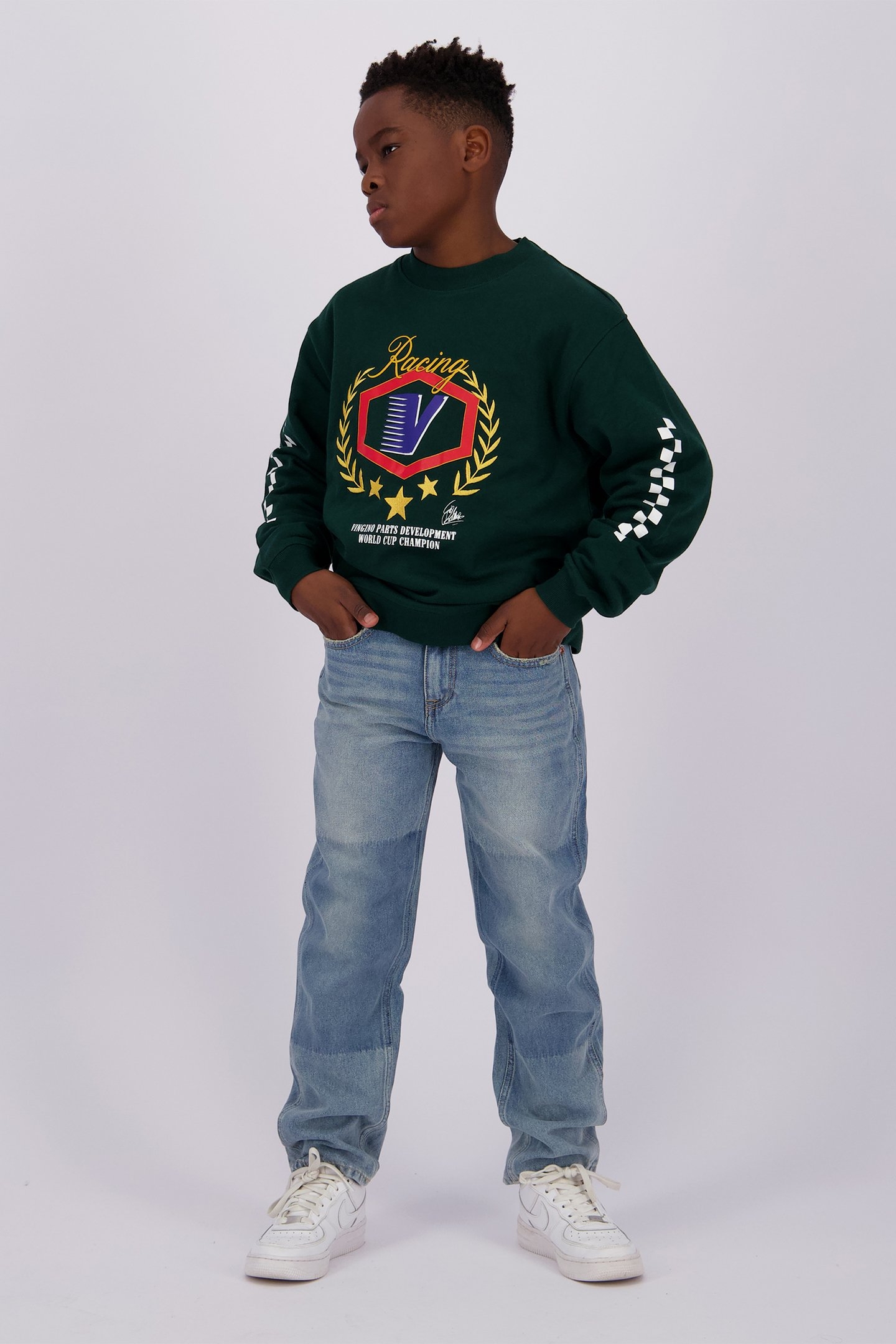 BOYS NARIN SWEATER RACING GREEN 1