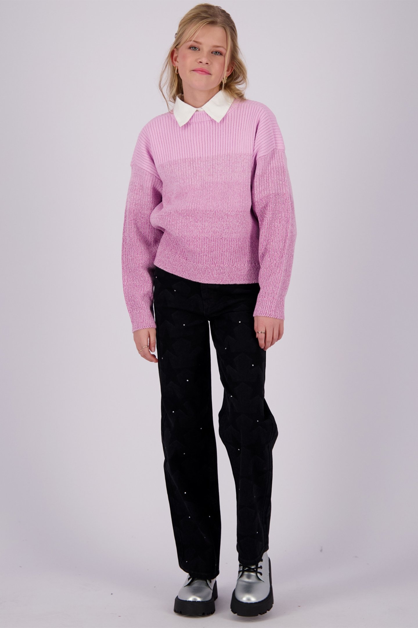 GIRLS MILKE FLAT KNIT TWINKLE PINK 1