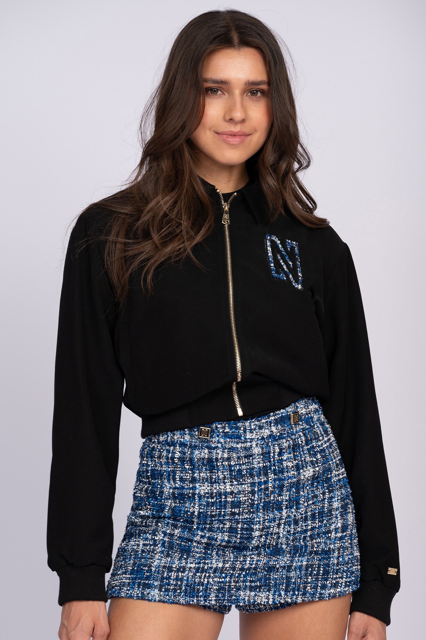 N TWEED JACKET BLACK 1