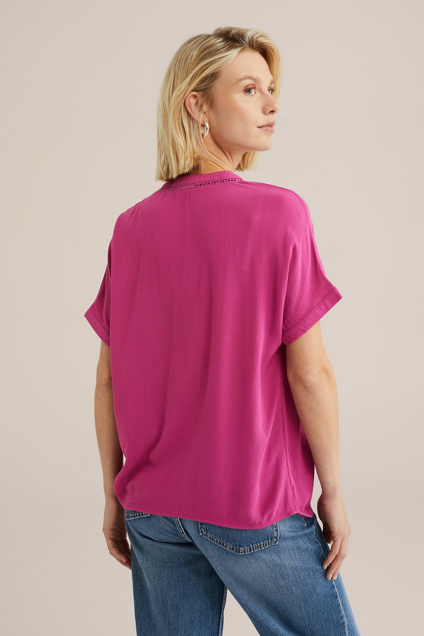 BLOUSE BRIGHT PINK 2