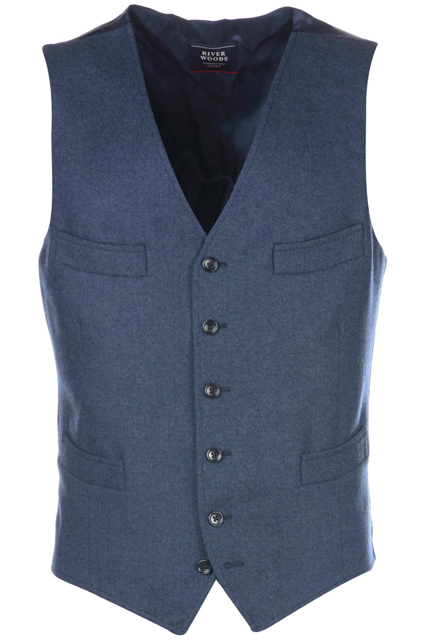 FANCY 4 PKT GILET BLUE 3