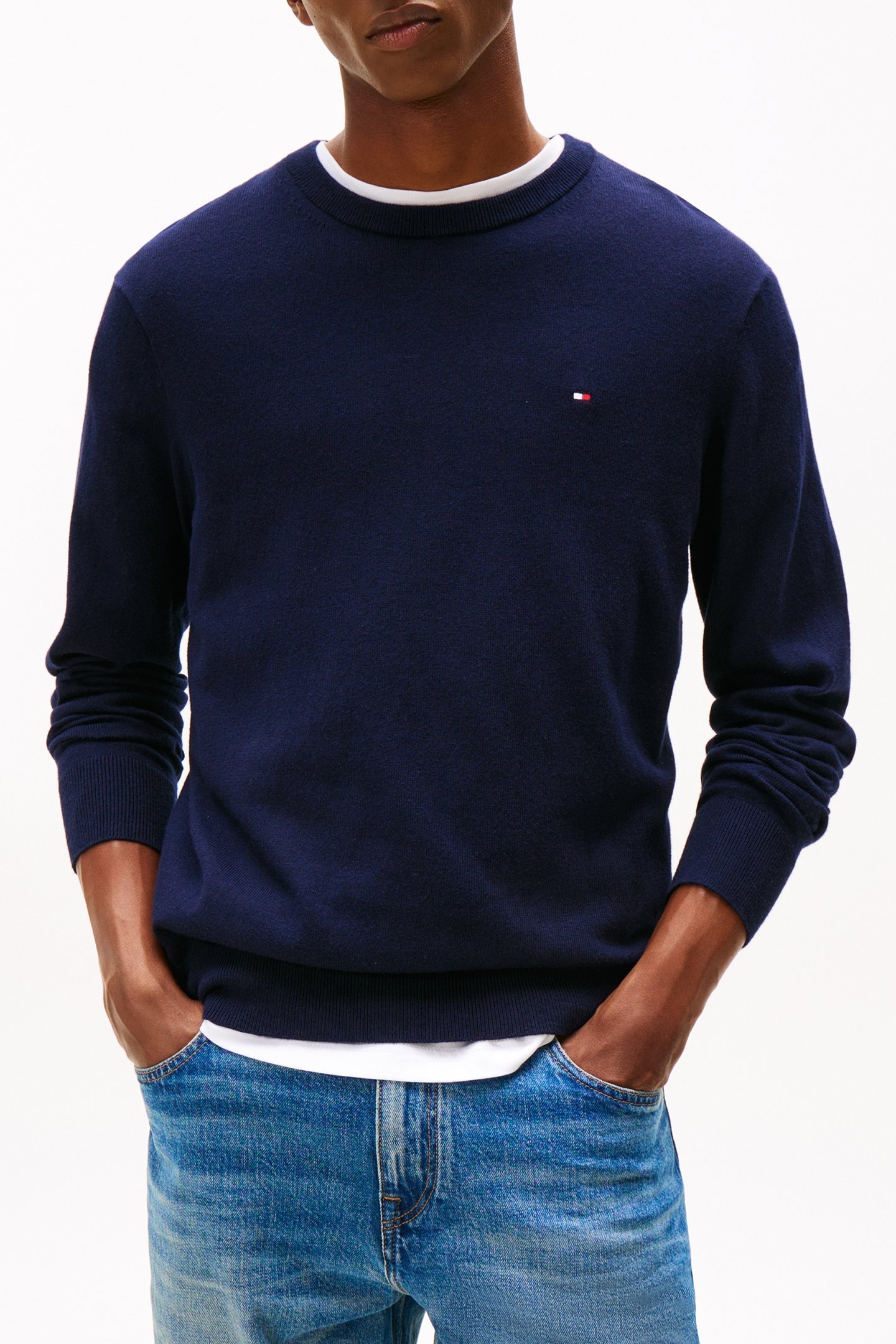 PIMA ORGANIC COTTON CASHMERE JUMPER DESERT SKY 1