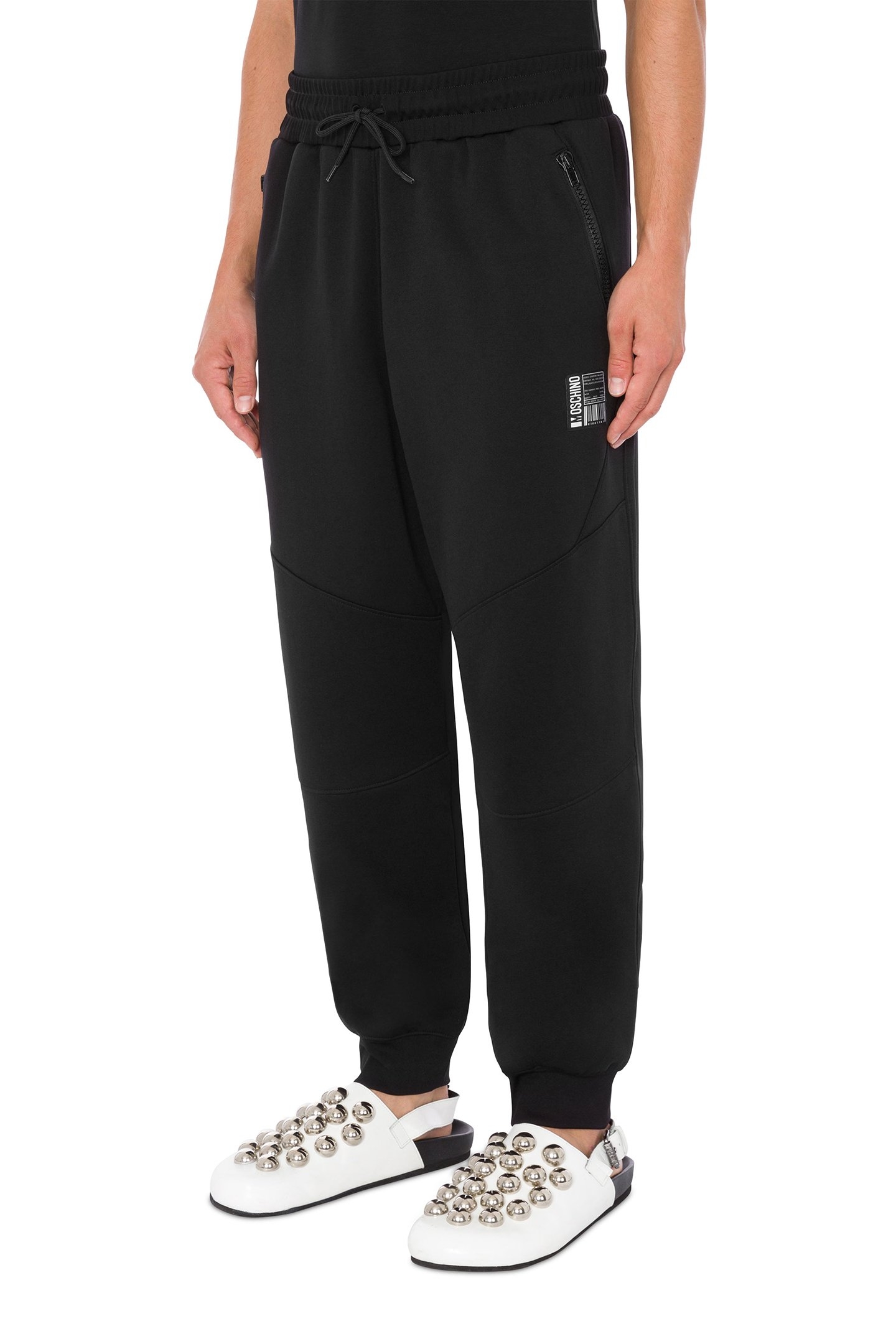 LOCKER TAG LABEL TECHNICAL FLEECE TROUSERS BLACK 1