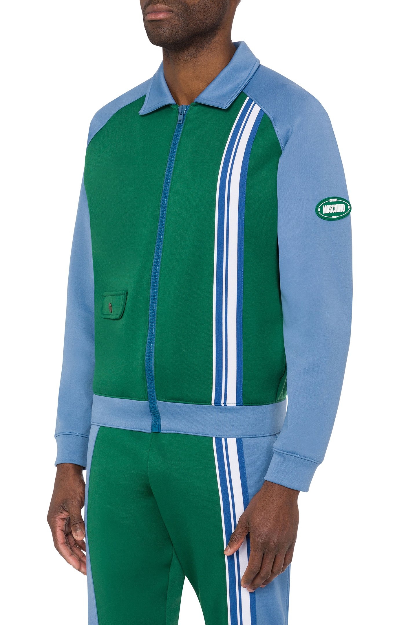 OVAL PATCH TECHNICAL SWEATSHIRT BLUE 1