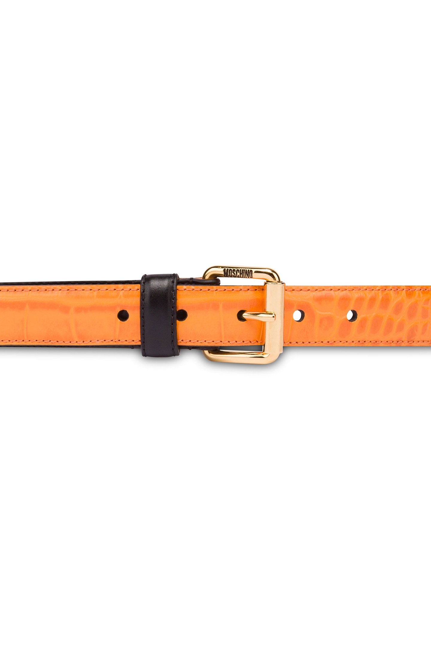 PATCHWORK CALFSKIN BELT ORANGE 3