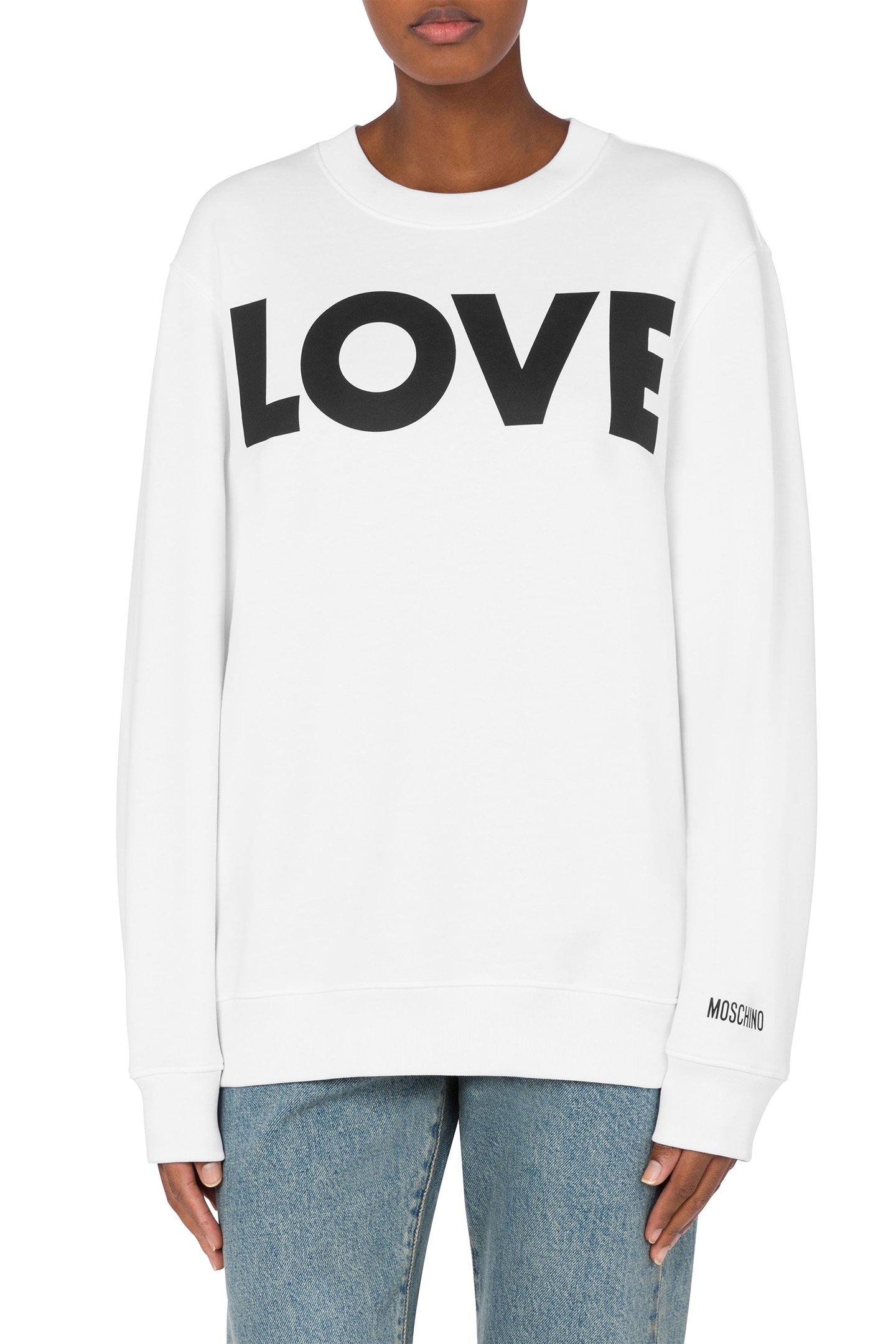 LOVE ORGANIC COTTON SWEATSHIRT WHITE 1