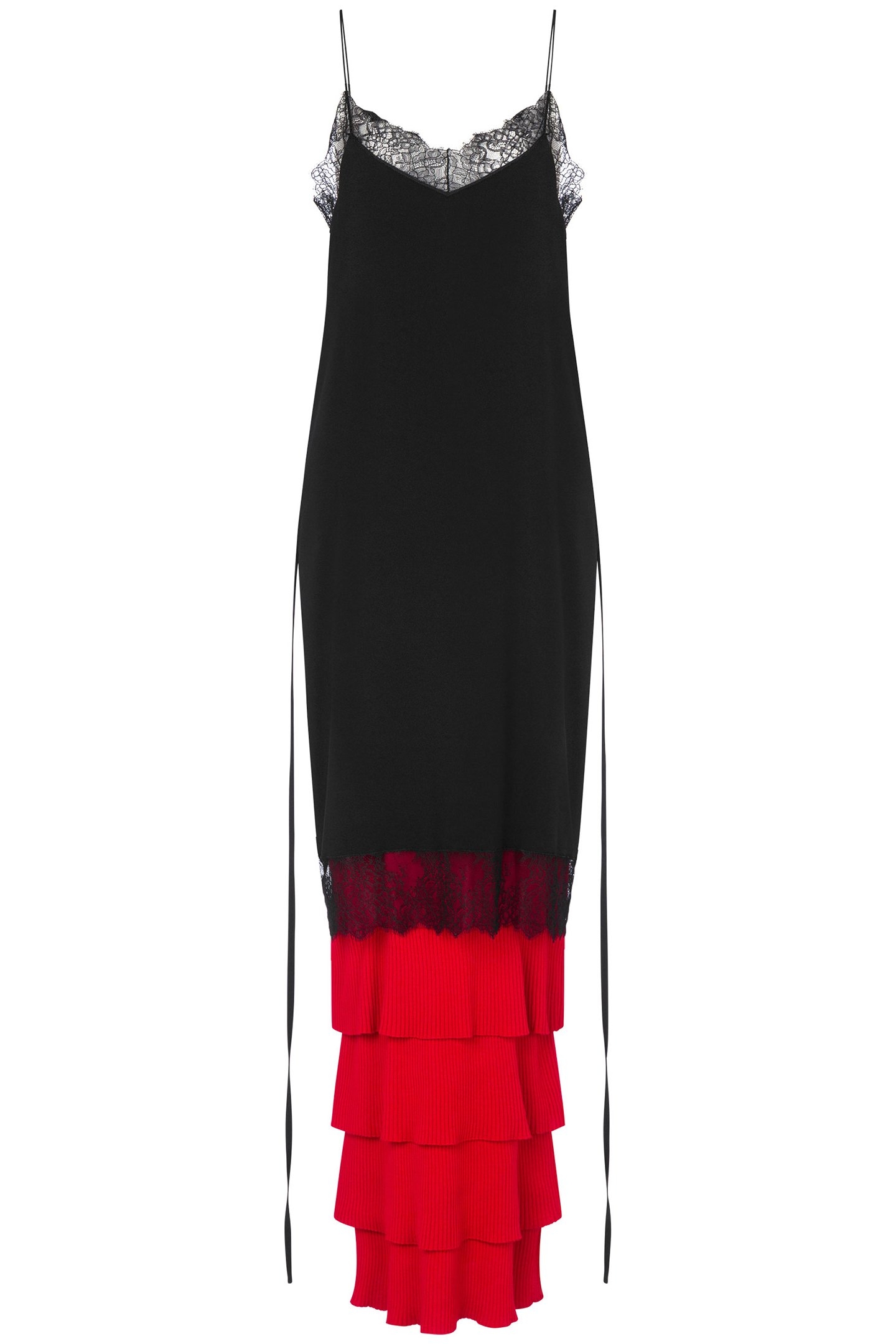 RUFFLES MANIA ENVER SATIN DRESS BLACK 3