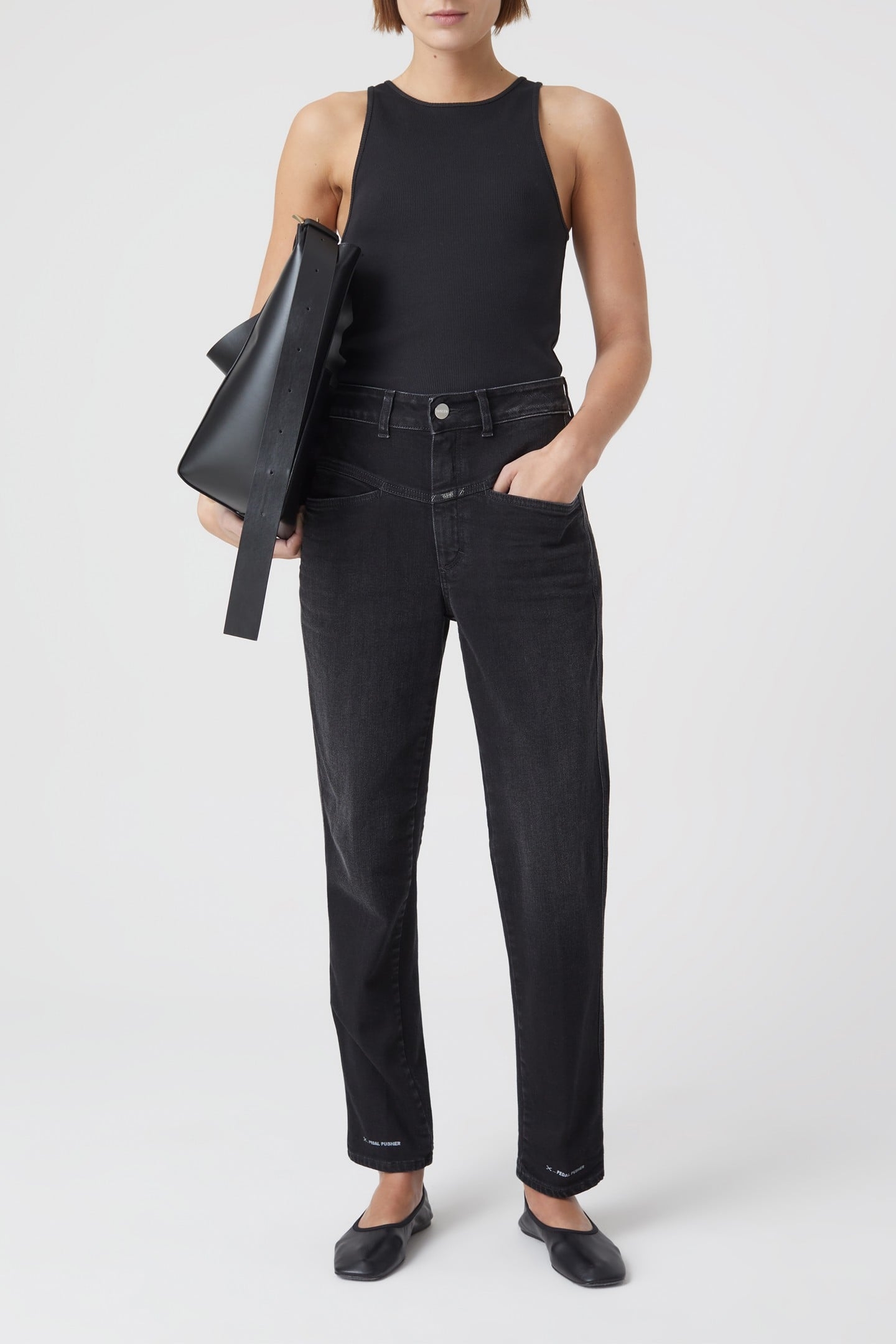 PEDAL PUSHER JEANS DARK GREY 1