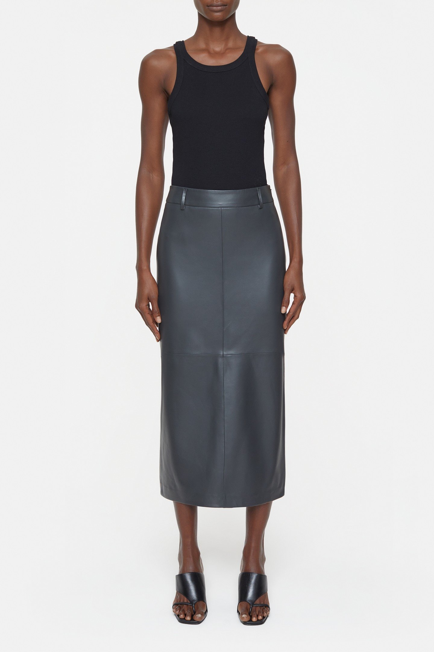 SLIM PENCIL SKIRT CHARCOAL 7