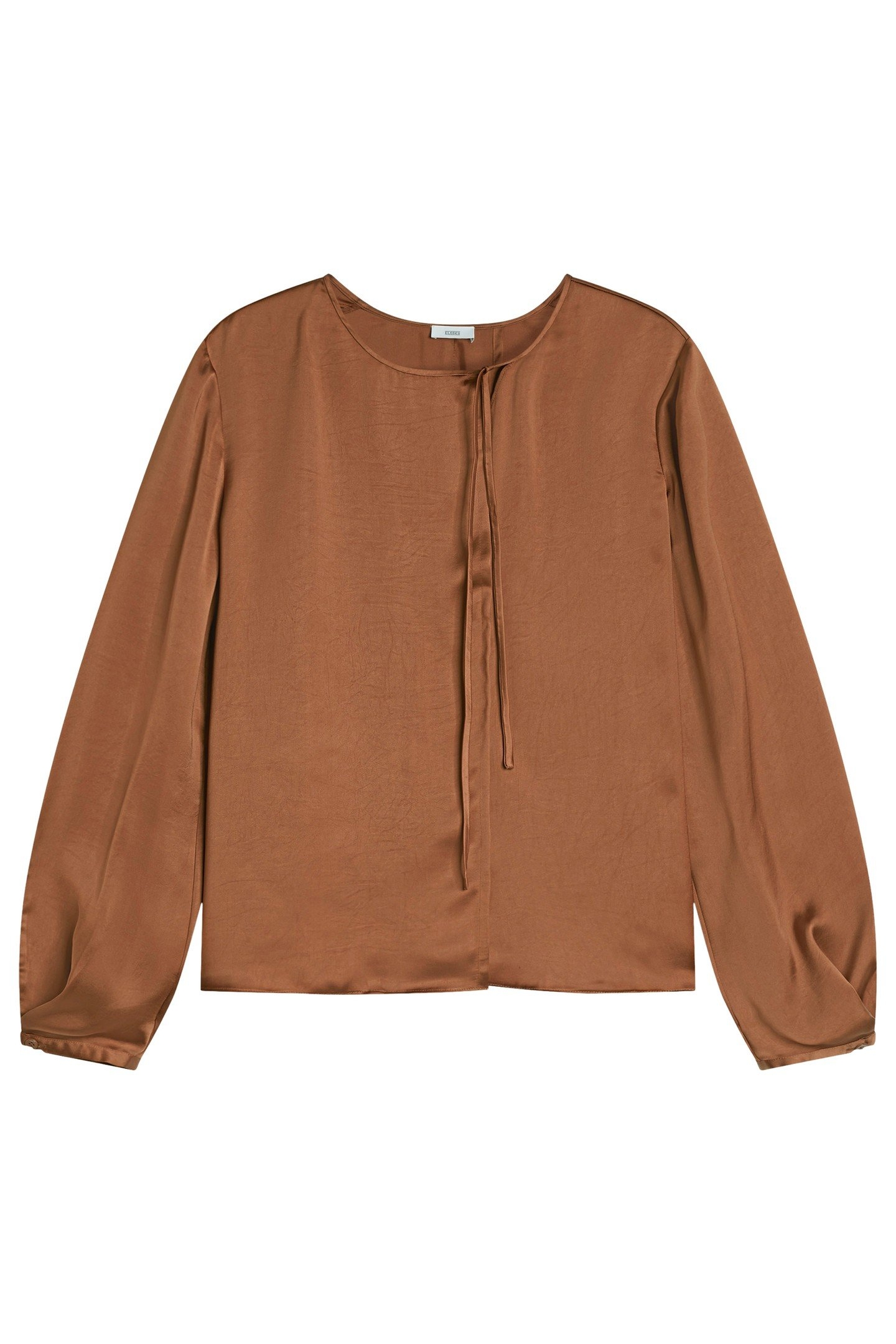 SILK LONG BLOUSE SHIRT AUBURN 1