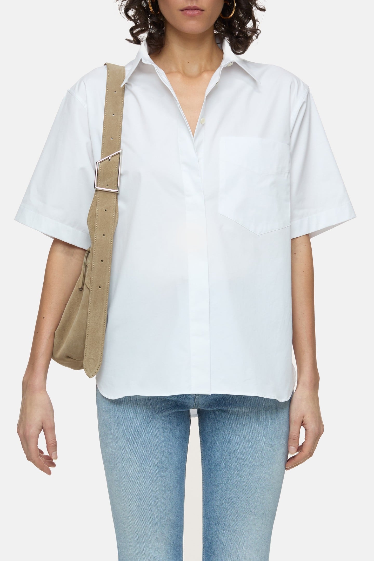 SHORT SLEEVE SHIRT & BLOUSES WHITE 1
