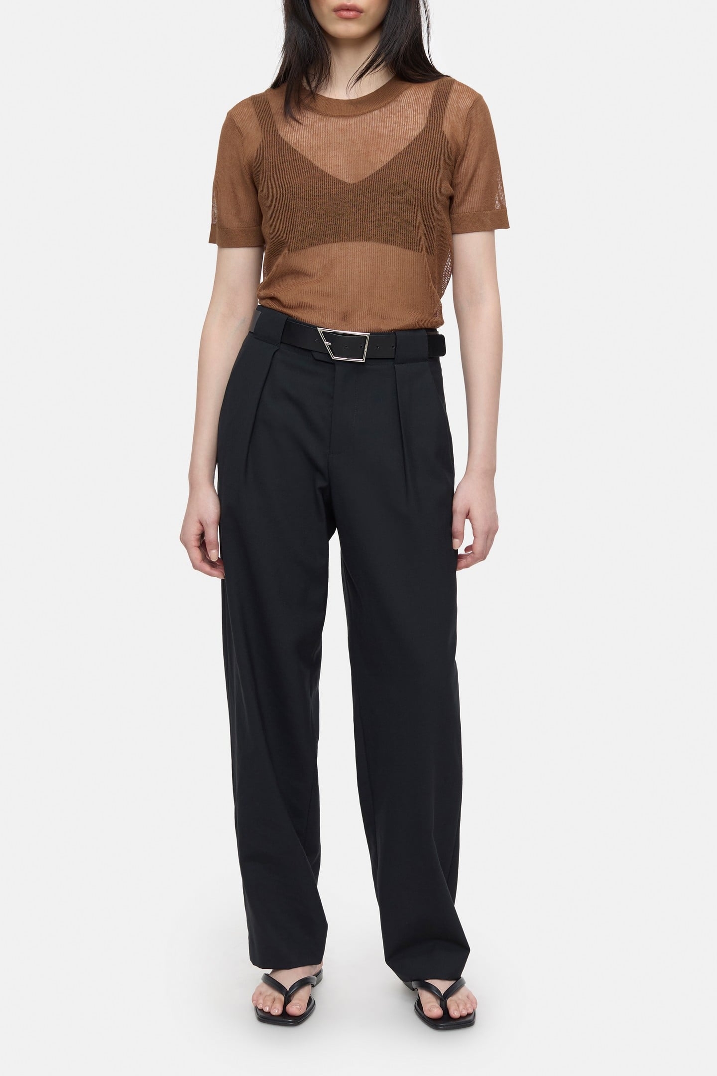 CREW NECK SHORT SLEEVE KNITS ARABICA ESPRESSO 2