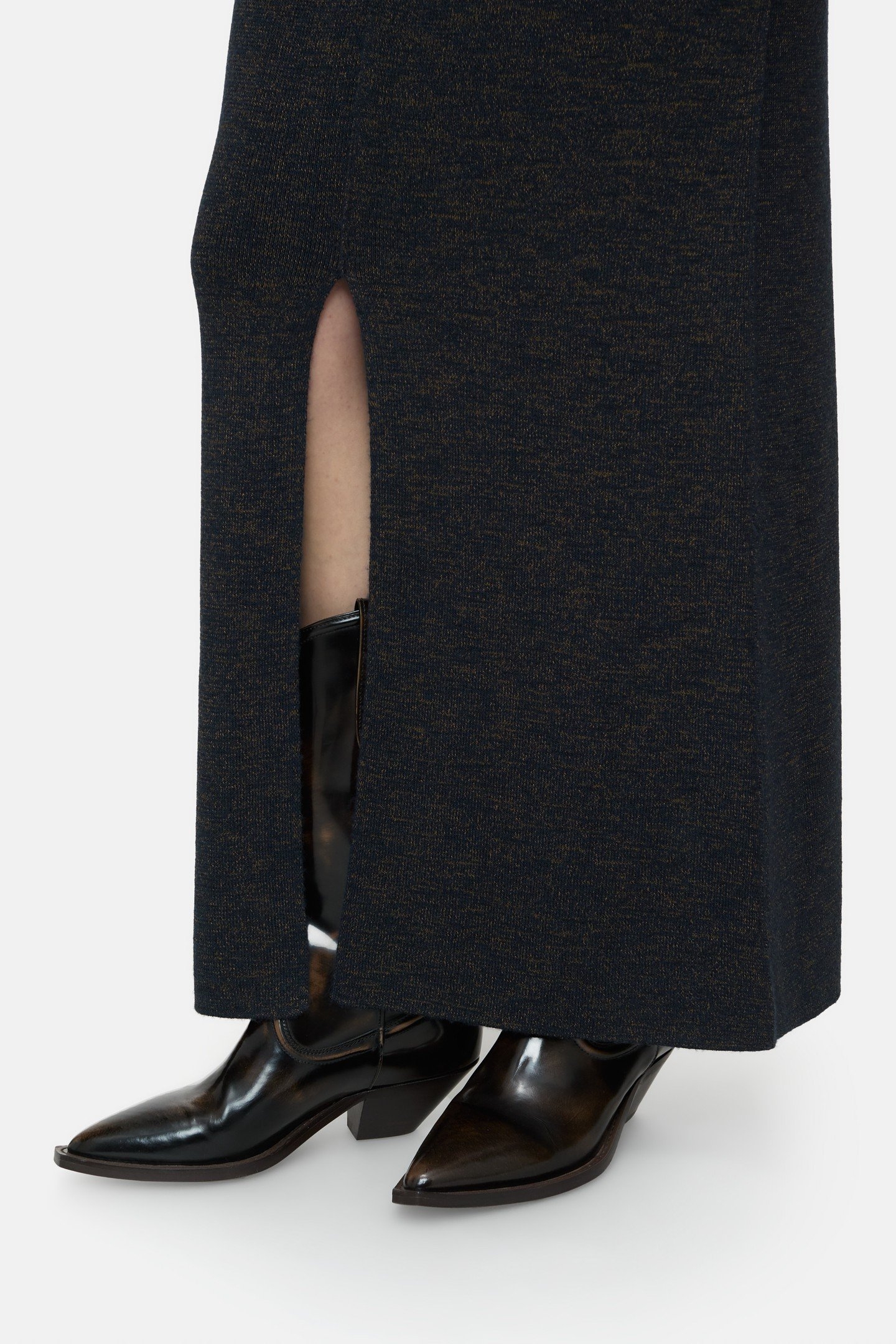 SLEEVELESS RIB DRESS SMOKEY BLUE 5