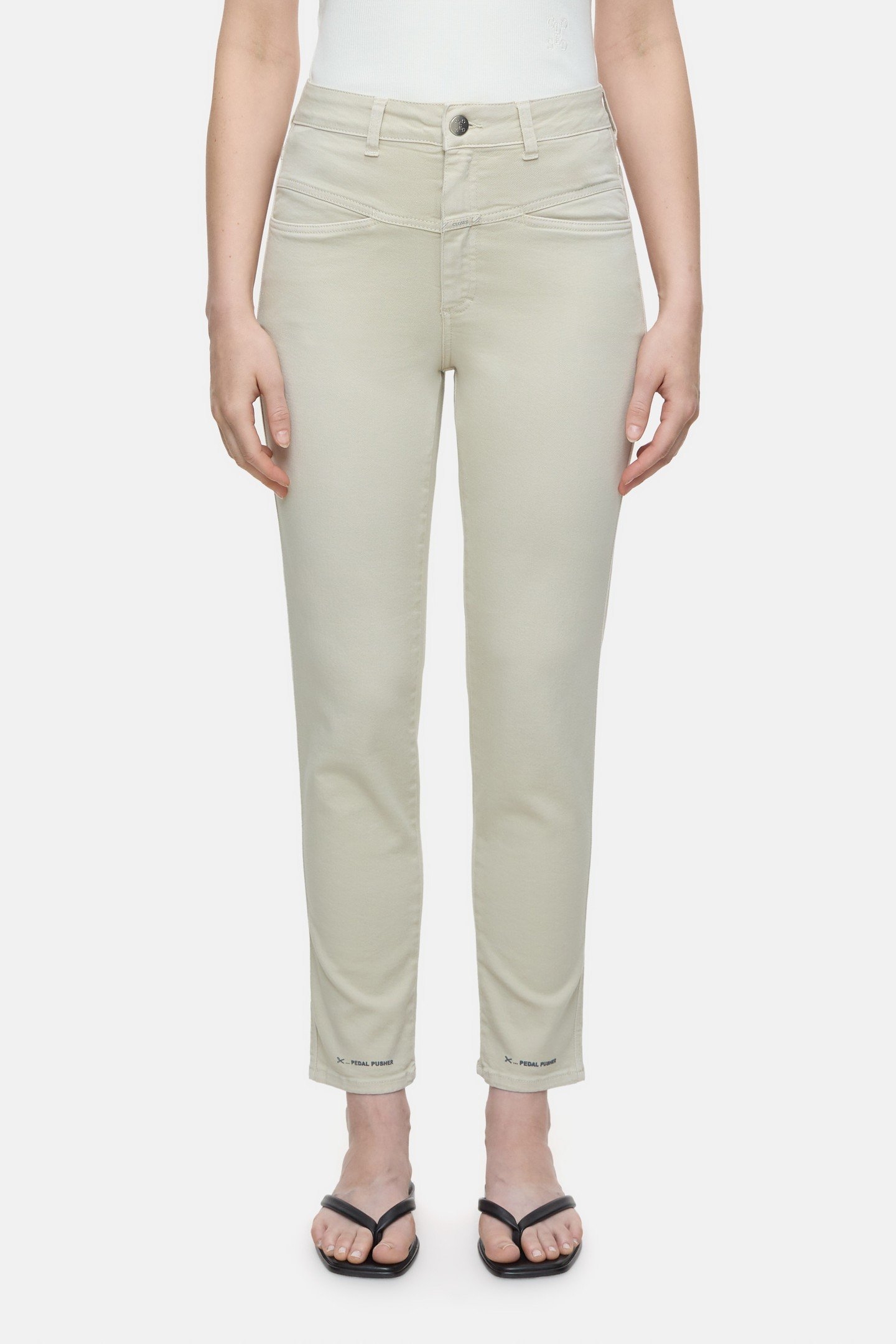 PEDAL PUSHER JEANS SABBIA BEIGE 1