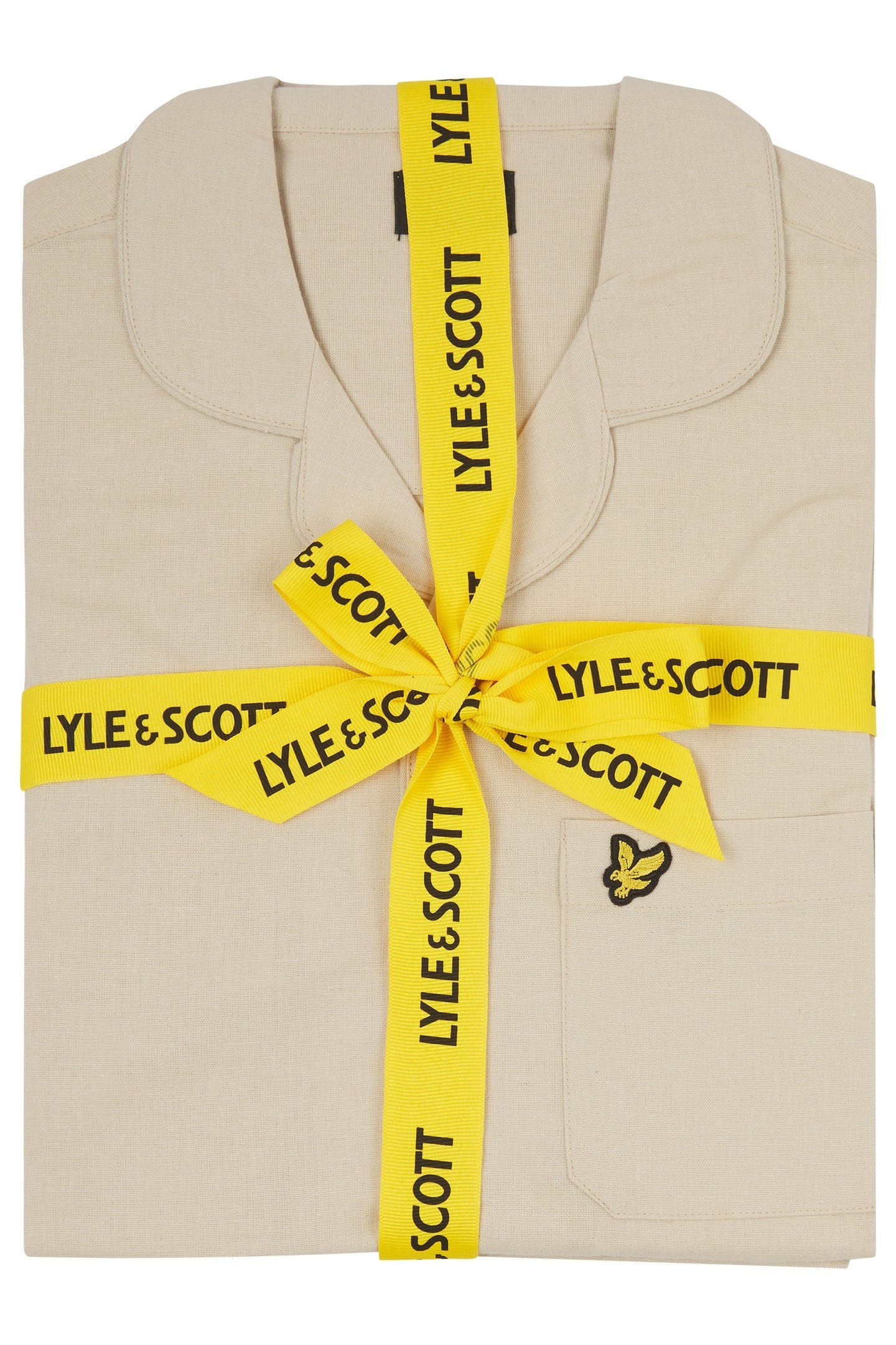 REMMINGTON SHORT SLEEVE FLAX SLEEP SUIT PUMICE STONE 6