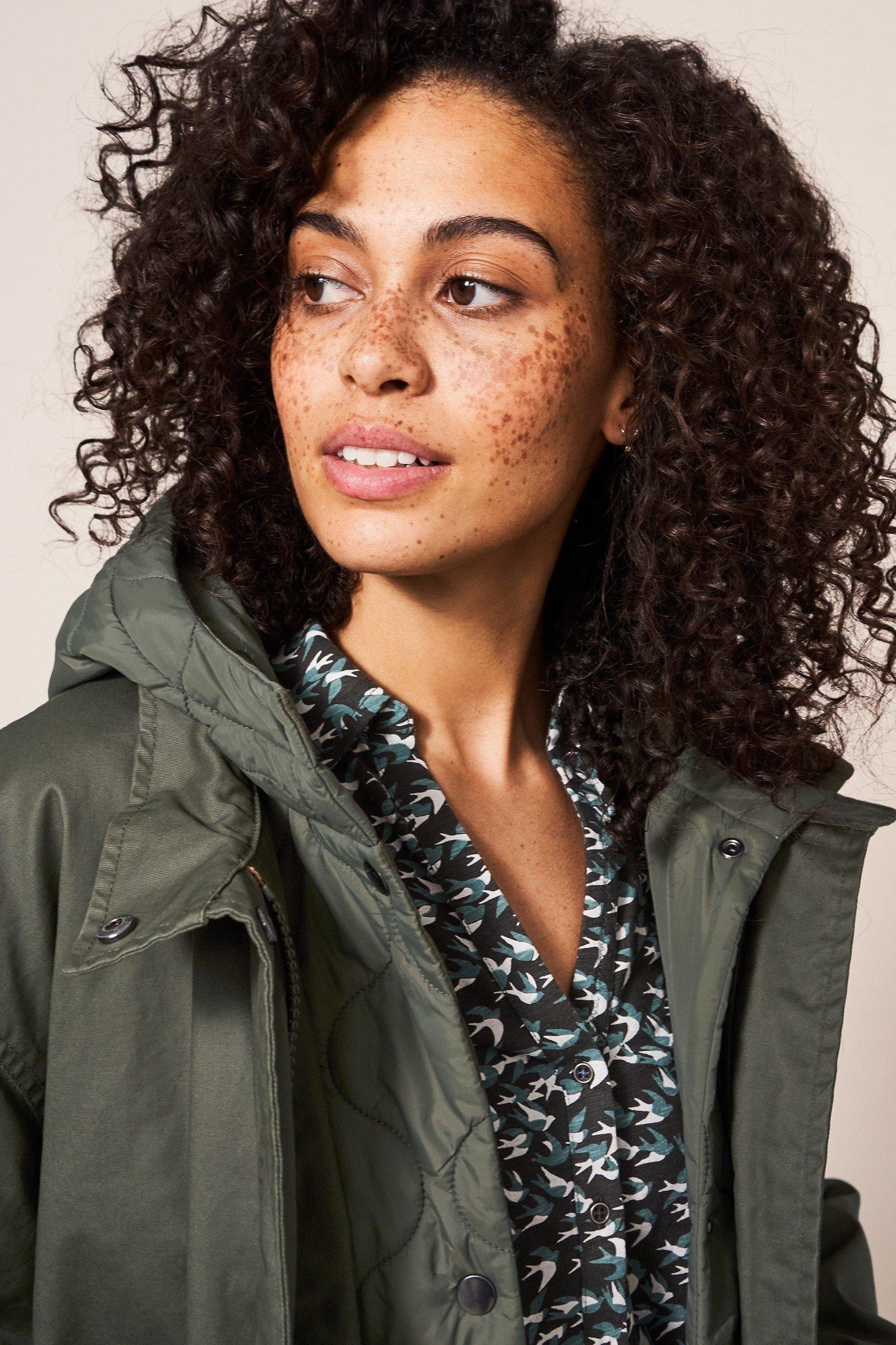 RILEY COATED COTTON PARKA KHAKI GREEN 3