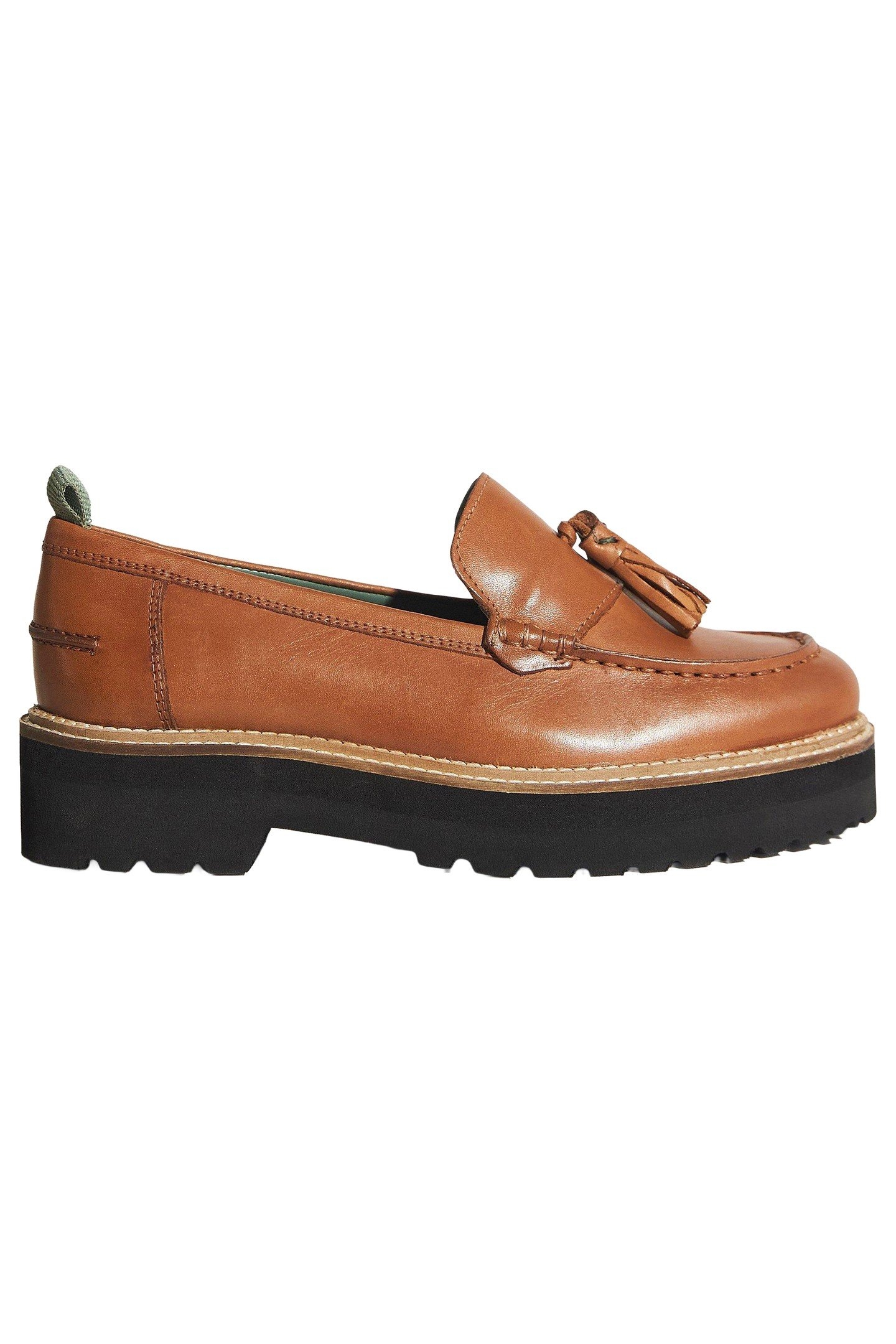 CHUNKY LEATHER LOAFER TAN MULTI 1