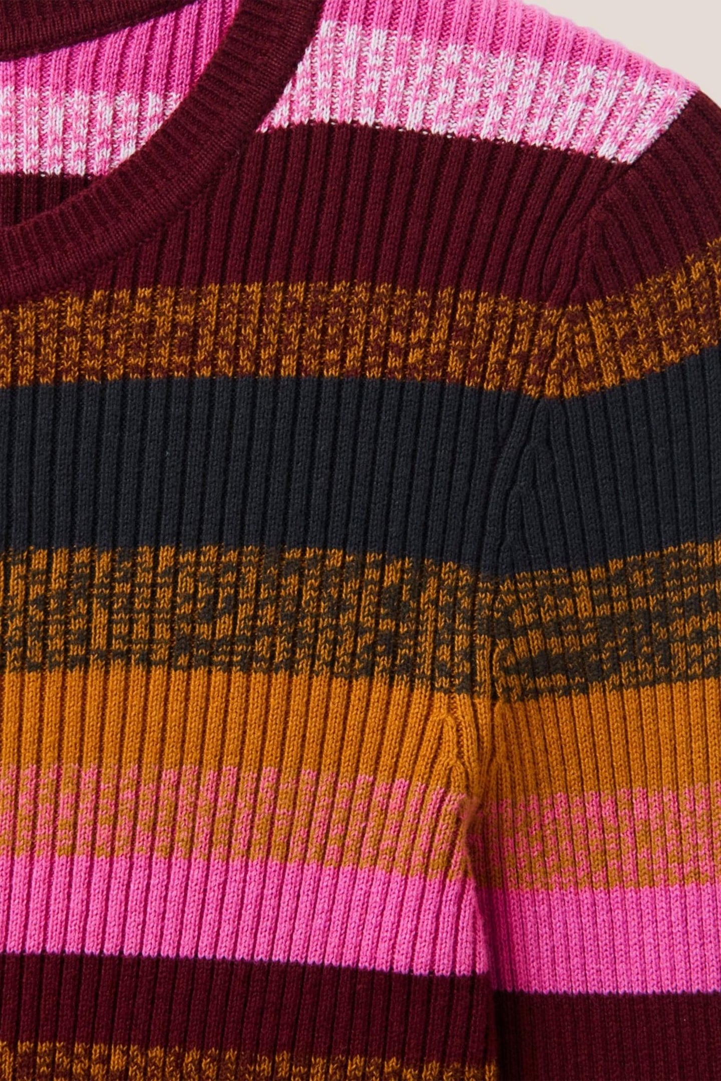 SKINNY RIB JUMPER PINK MULTI 3