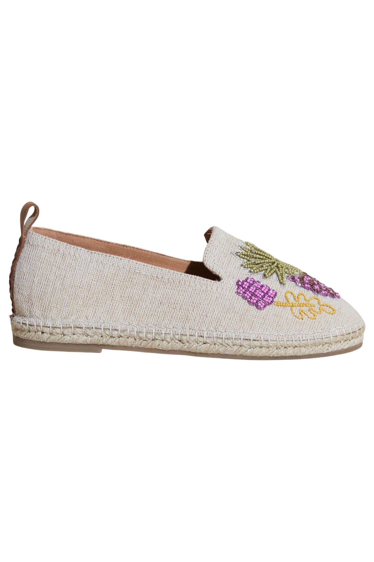 BEADED PINEAPPLE ESPADRILLE NATURAL MULTI 1